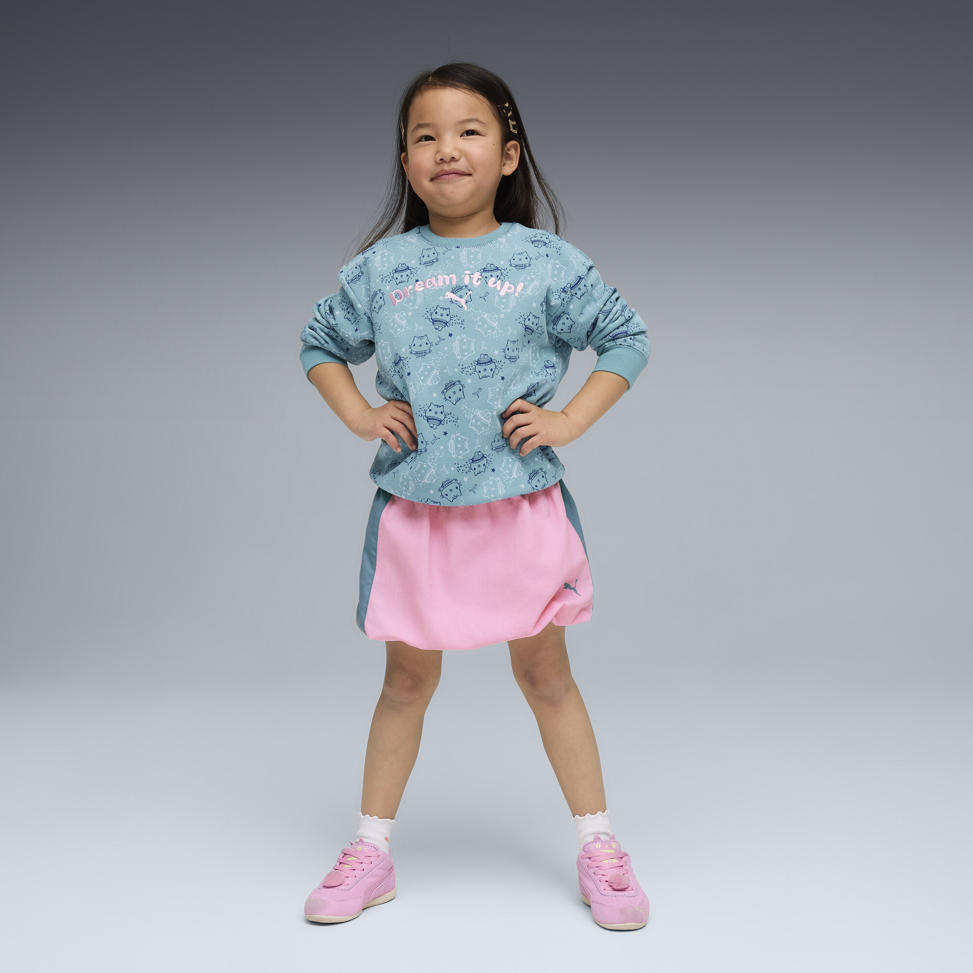 PUMA x GABBY'S DOLLHOUSE sweatshirt met relaxte print voor Dames, Blauw, Maat 6-7Y thumbnail 2