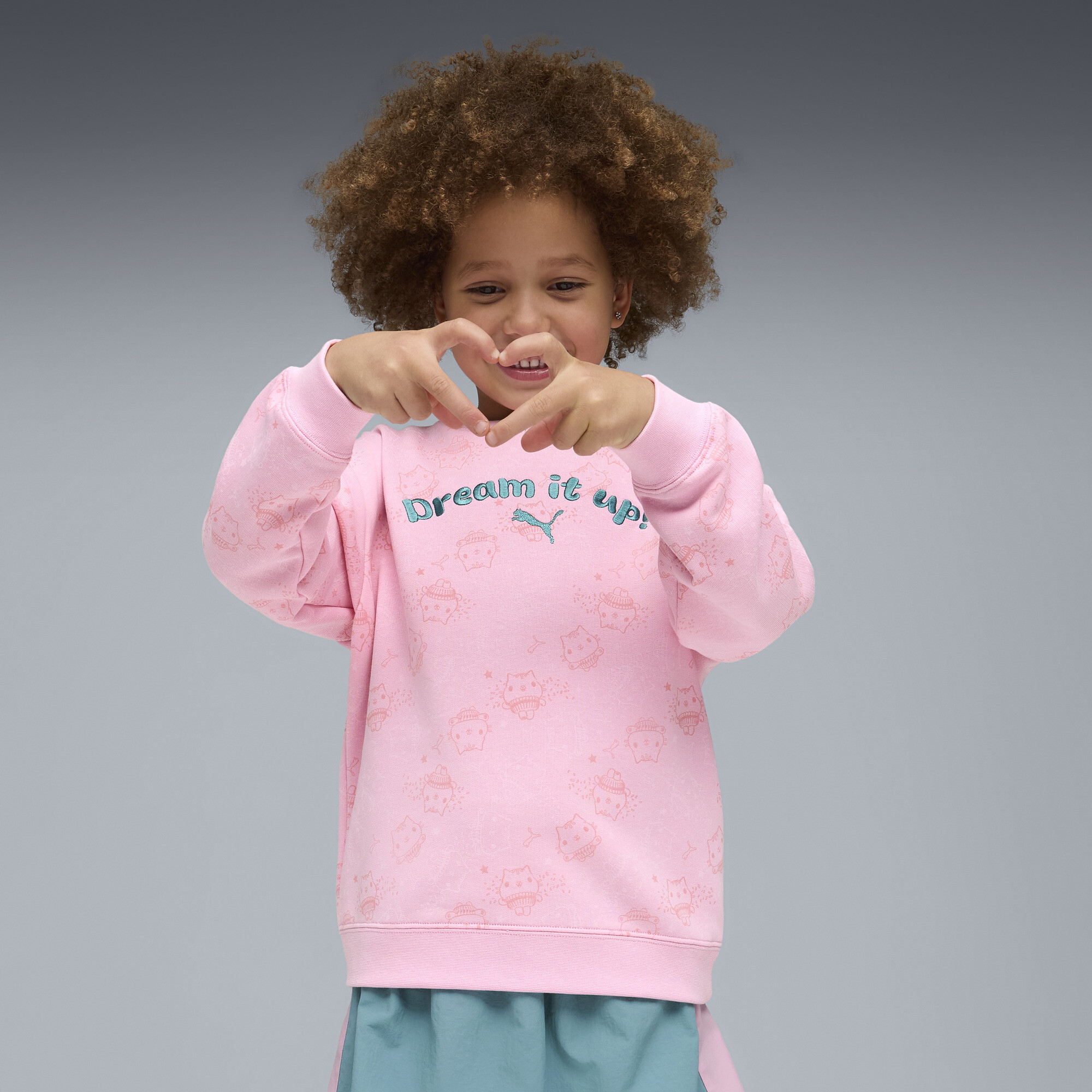 PUMA x GABBY'S DOLLHOUSE Little Kids' Relaxed Printed Sweatshirt in Pink, Size 6