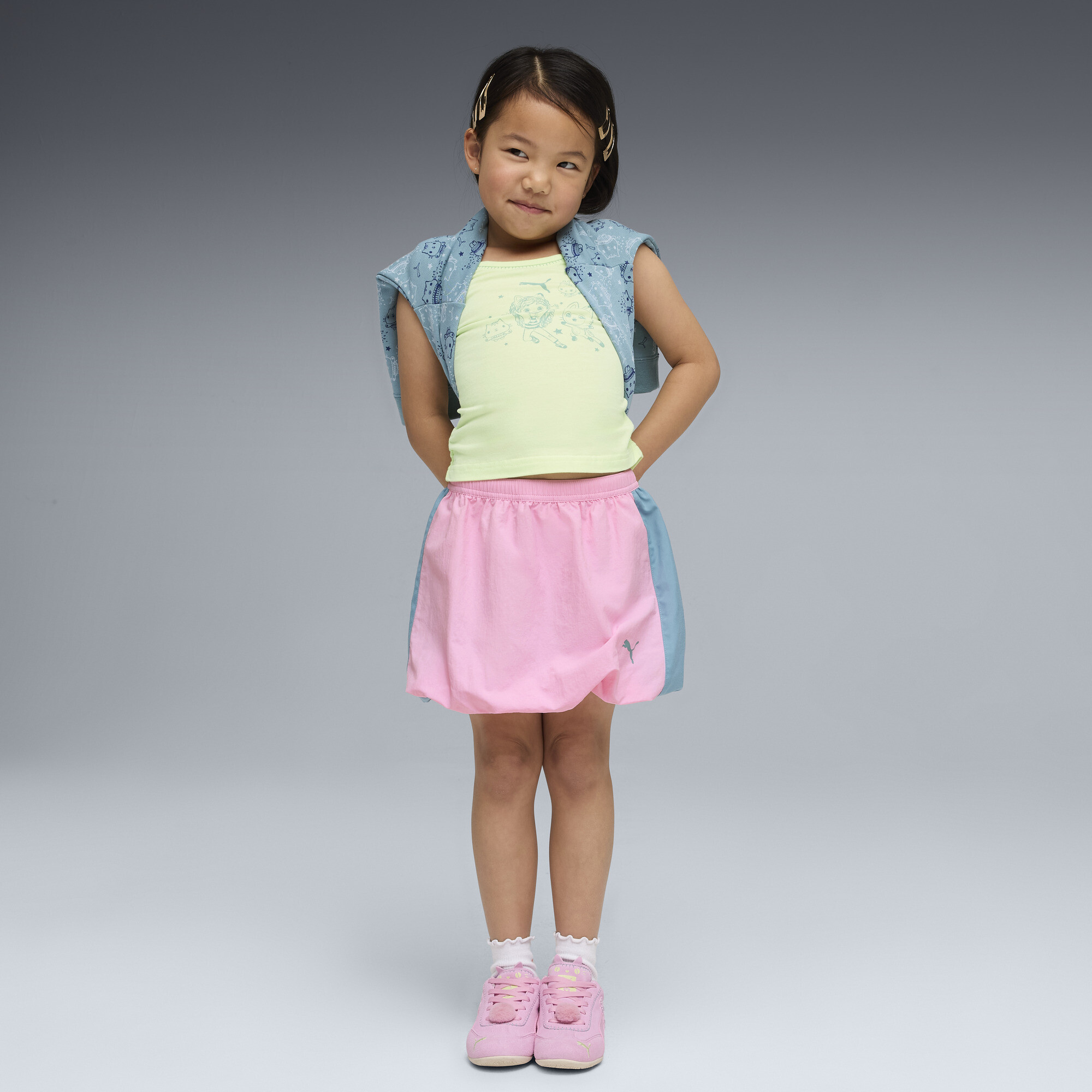 PUMA x GABBY'S DOLLHOUSE ballonrok voor Dames, Roze, Maat 2-3Y thumbnail 2