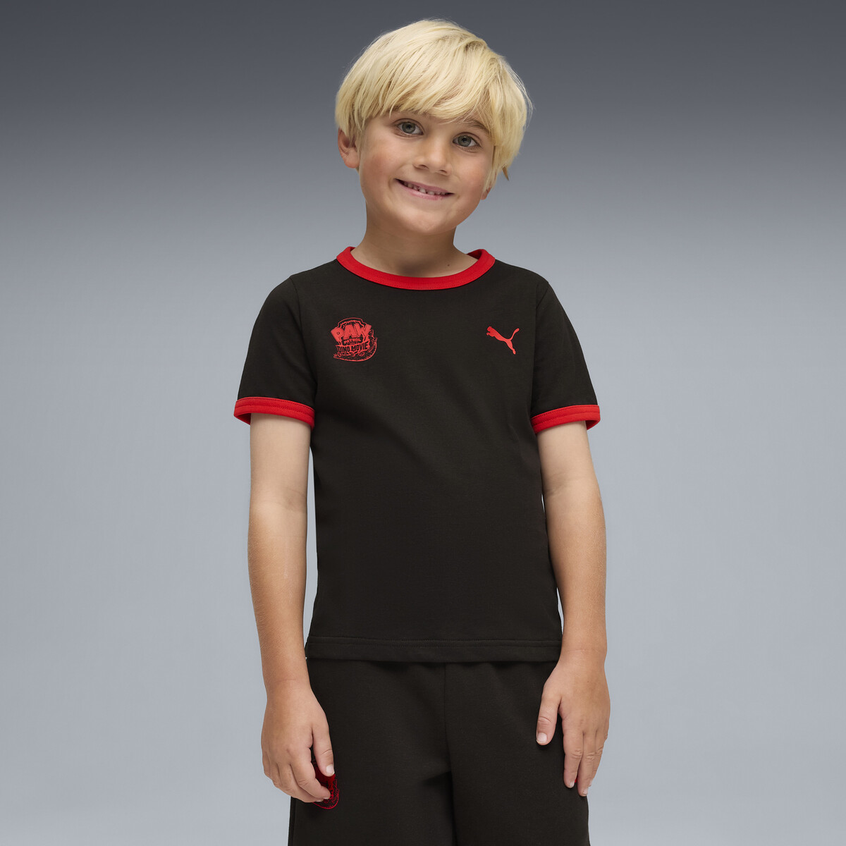 PUMA x PAW PATROL Ringer T-Shirt Kids in Black, 6-7Y