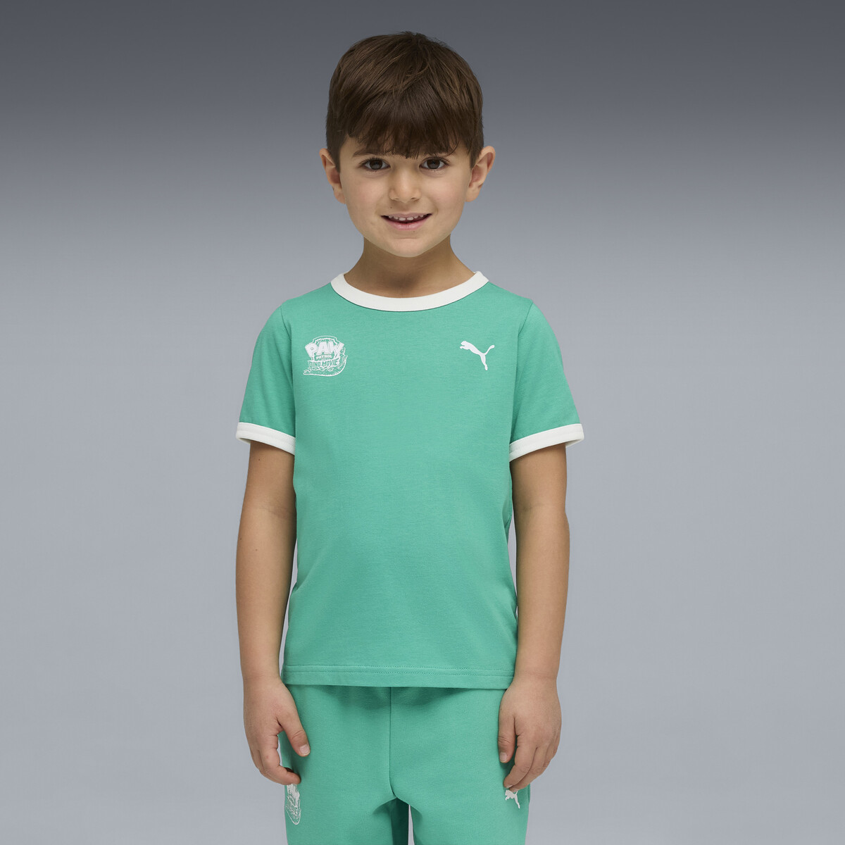 PUMA x PAW PATROL Ringer T-Shirt Kids in Vibrant Green, 5-6Y