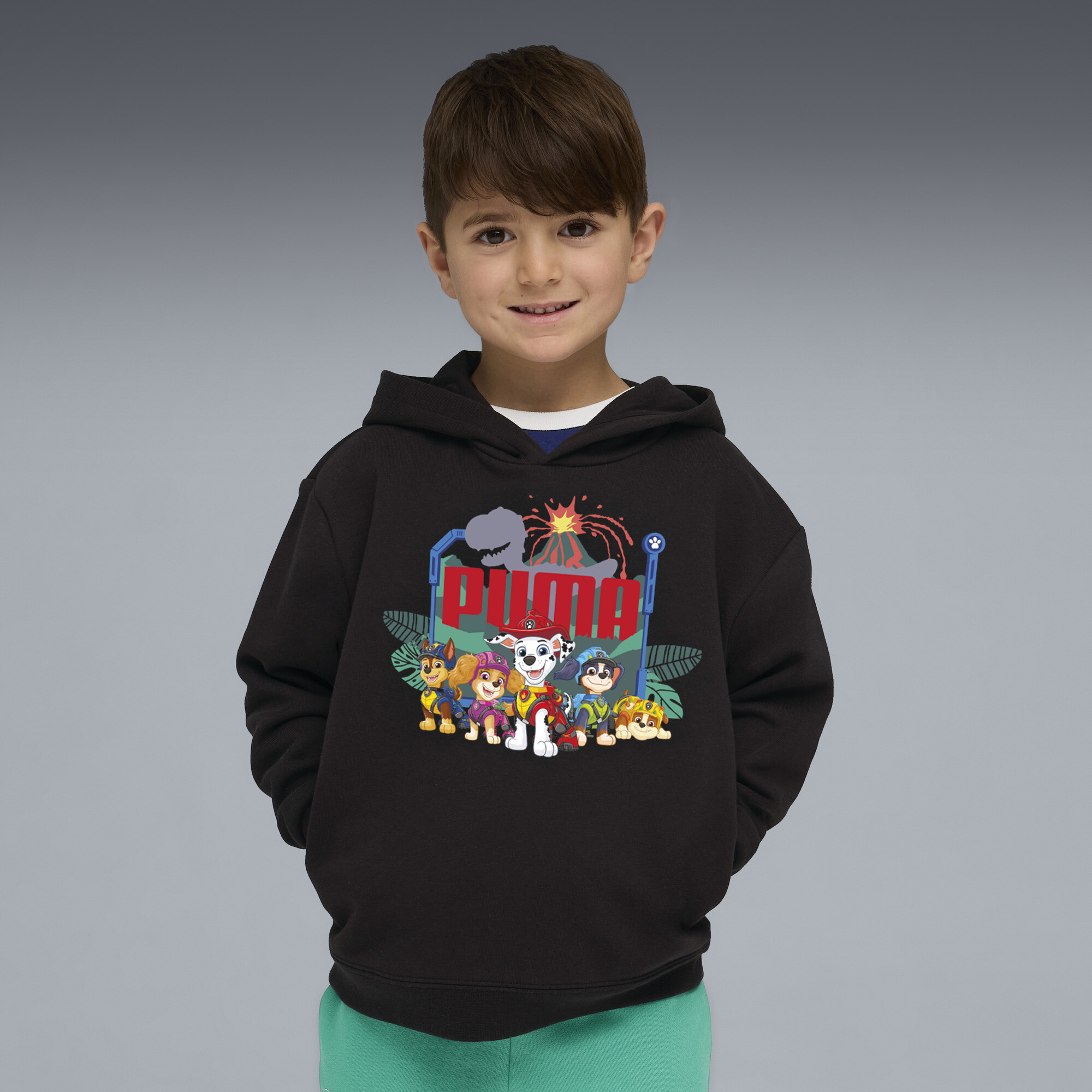 PUMA x PAW PATROL Little Kids Graphic Hoodie in Black Size 5 $45
