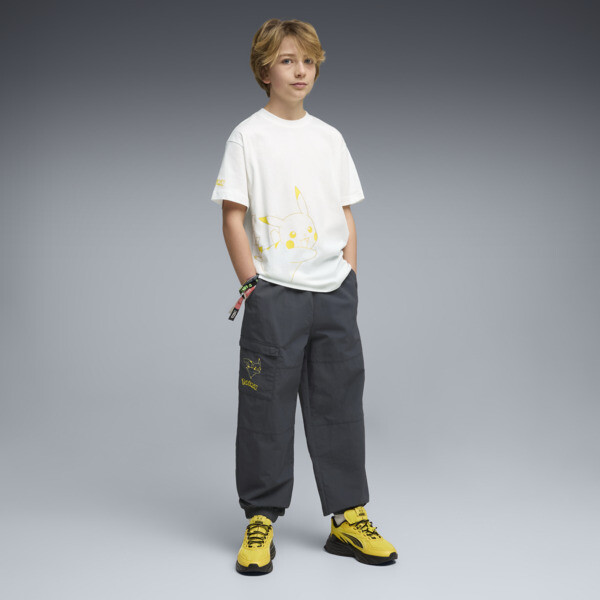 Pantalónes cargo PUMA x POKÉMON juvenil En Strong Gris