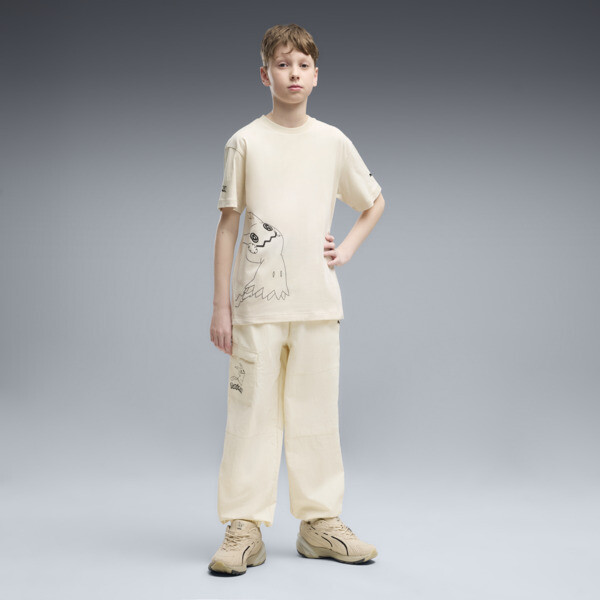 Pantalónes cargo PUMA x POKÉMON juvenil En Alpine Snow