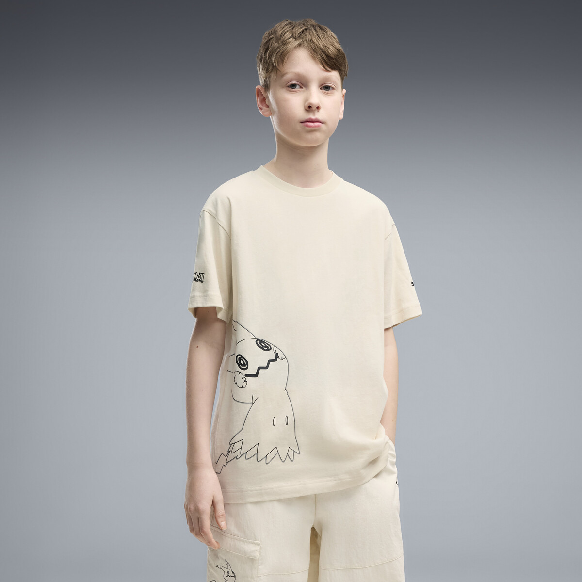 PUMA x POKÉMON Relaxed Graphic T-Shirt Youth in Alpine Snow, 13-14Y