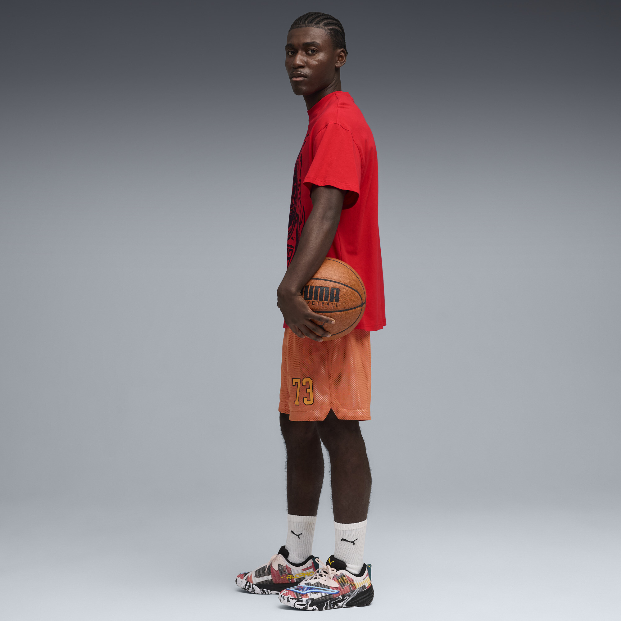 PUMA Out of Practice relaxte basketbalshort voor Heren, Grijs, Maat S thumbnail 6