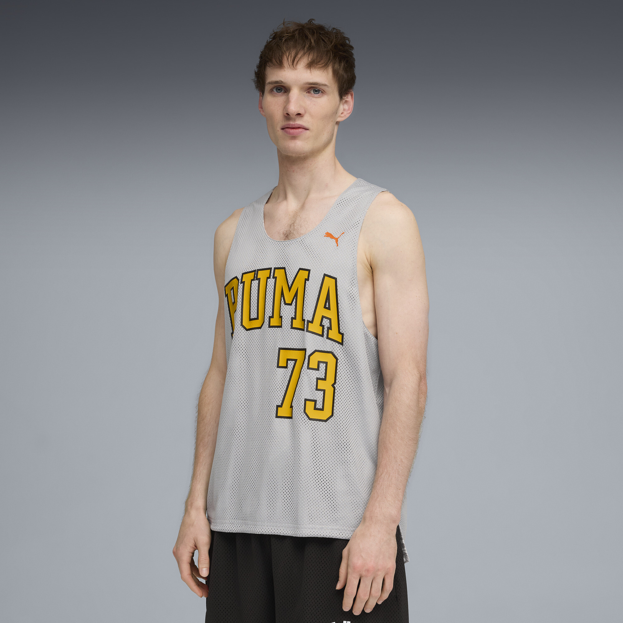 PUMA Out Of Practice omkeerbaar basketbalshirt voor Heren, Grijs, Maat XXL thumbnail 6