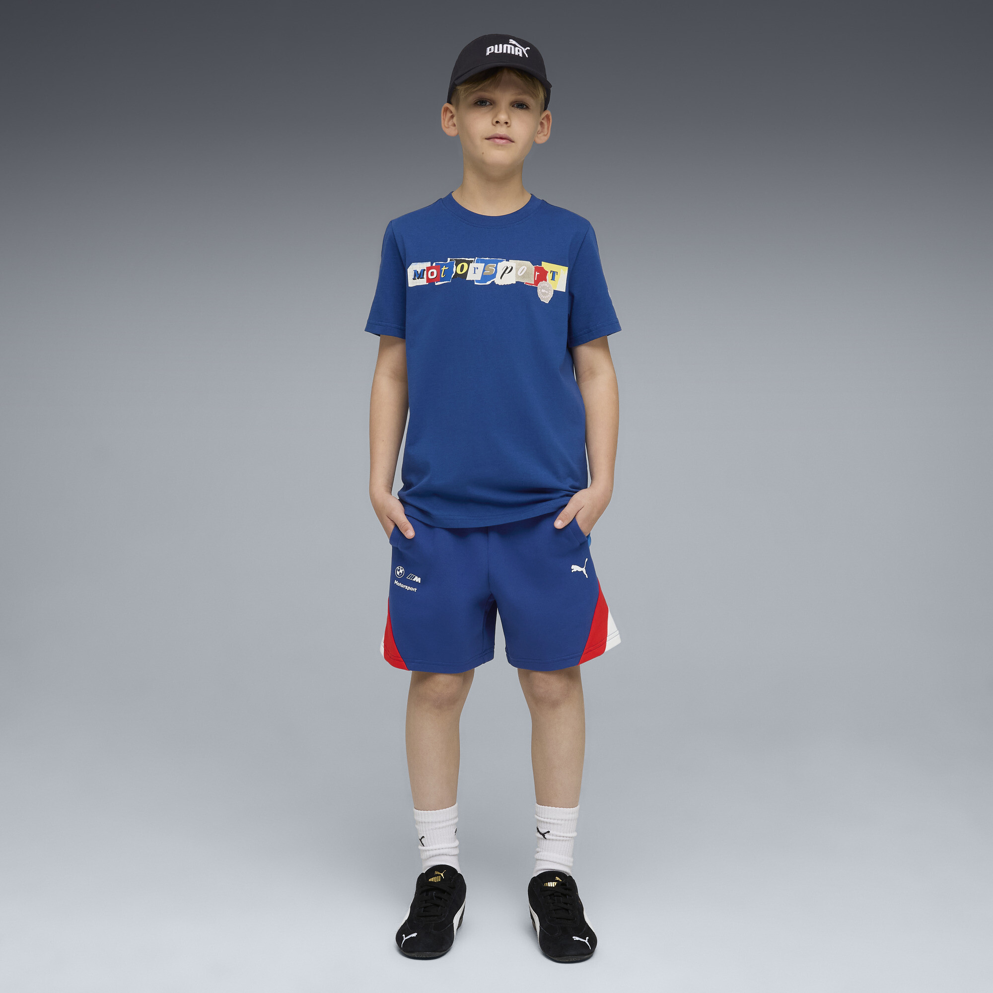 PUMA BMW M MOTORSPORT Sportswear short, Blauw, Maat 9-10Y thumbnail 3