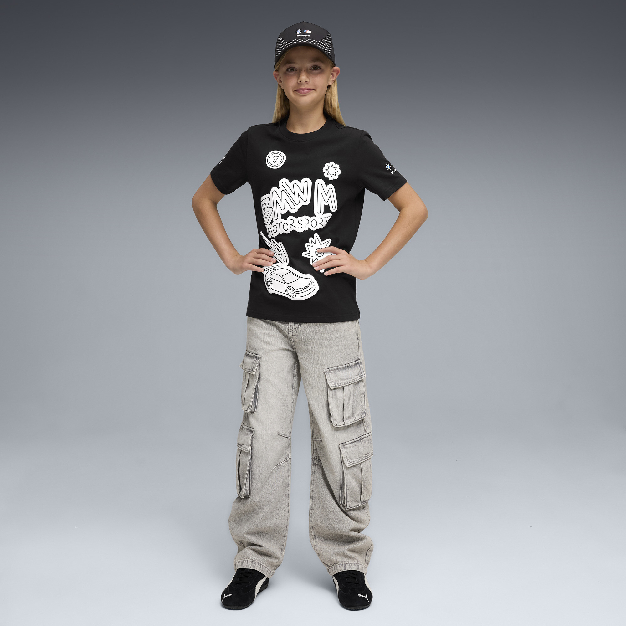 PUMA BMW M MOTORSPORT Sportswear T-shirt, Zwart, Maat 9-10Y thumbnail 3