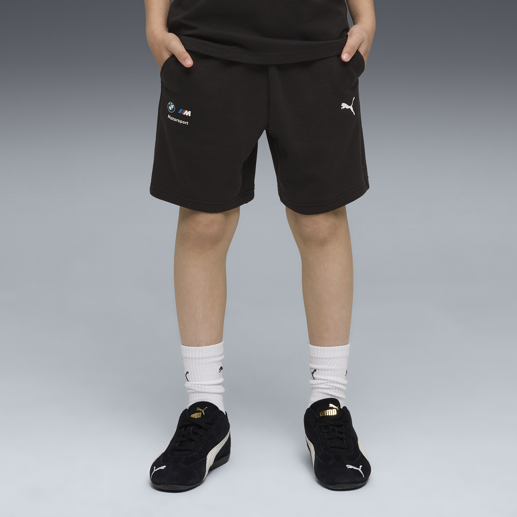 PUMA BMW M Motorsport Essentials short, Zwart, Maat 5-6Y thumbnail 5