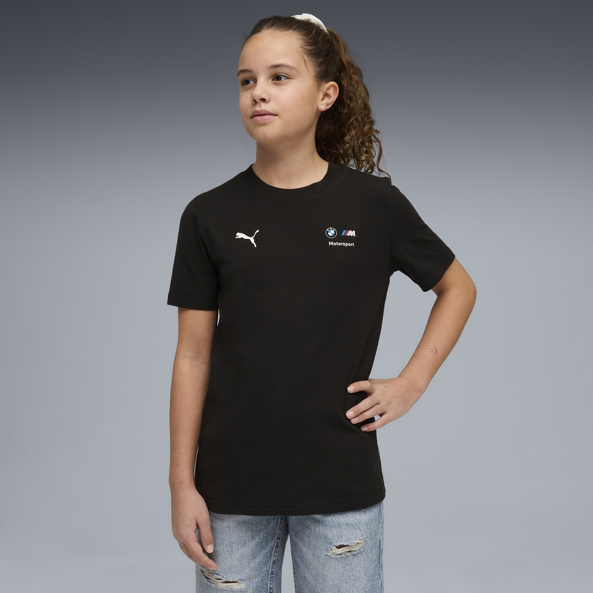 PUMA BMW M Motorsport Essentials T-shirt, Zwart, Maat 15-16Y thumbnail 5