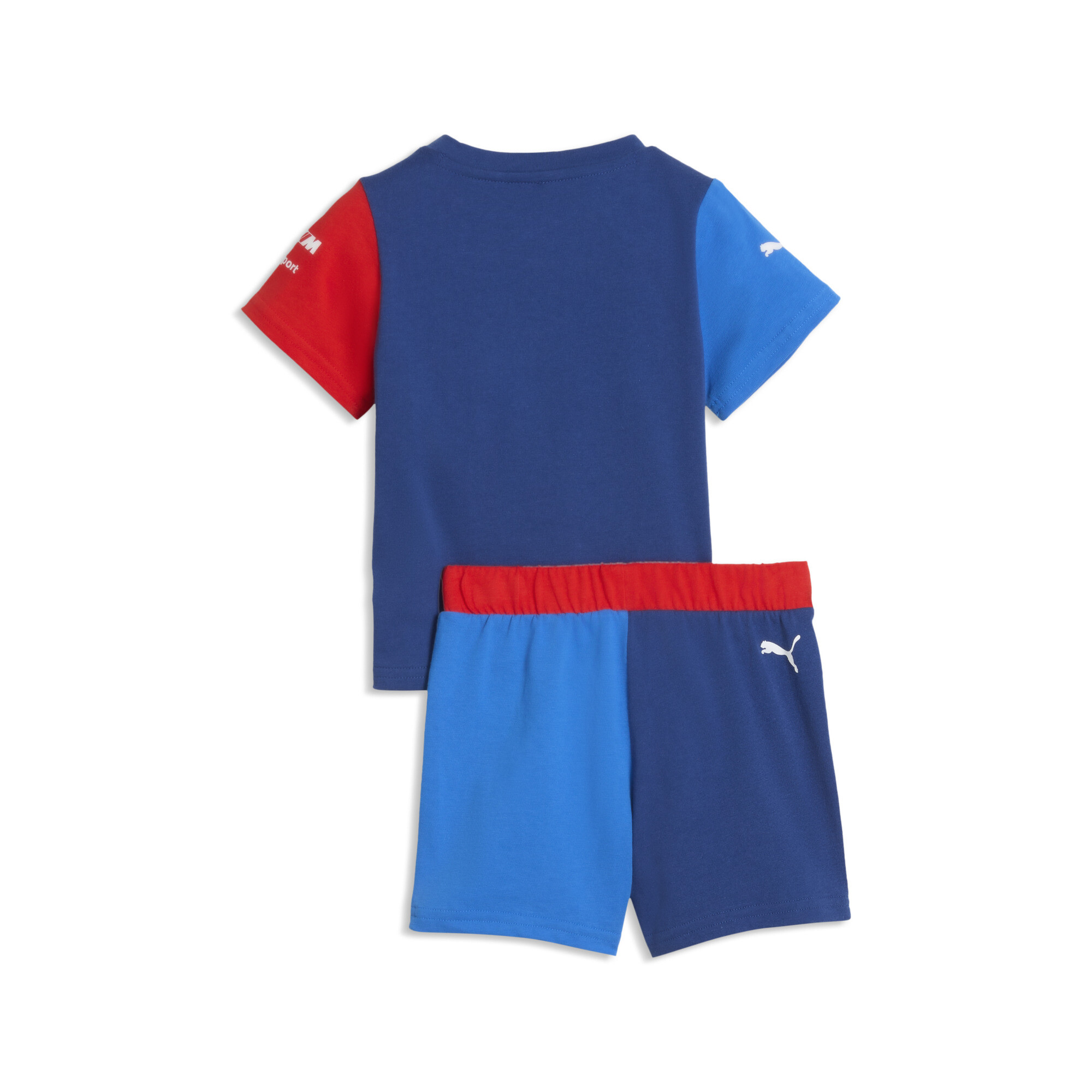 PUMA BMW M MOTORSPORT Essentials set met T-shirt en korte broek, Blauw, Maat 4-6M thumbnail 2