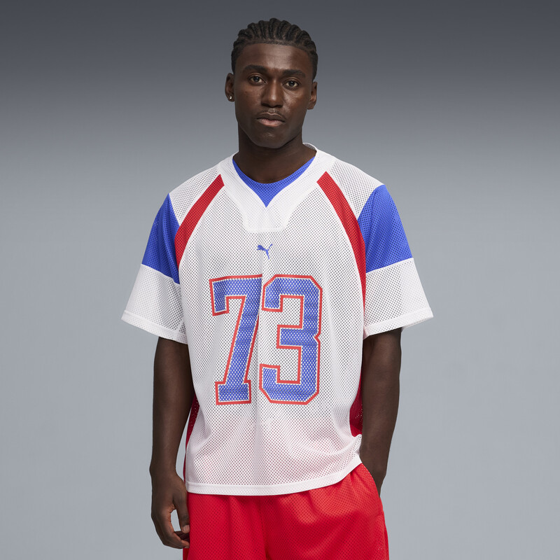

Men's PUMA Out Of Bounds Colorblock Oversized Basketball Jersey