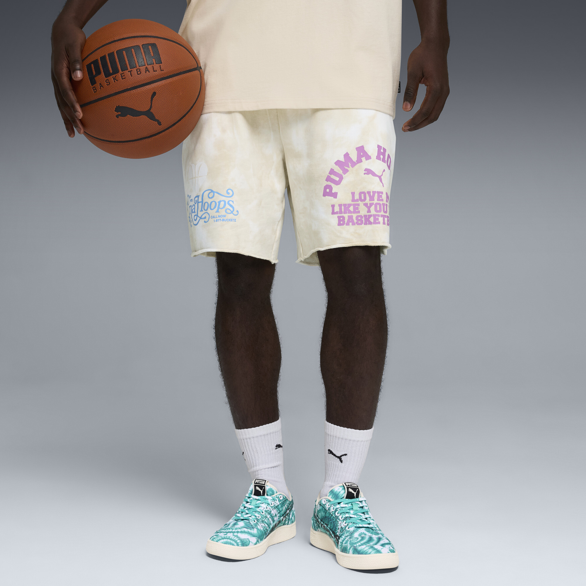 PUMA Wijde What The Fun-basketbalshort, Maat S thumbnail 4