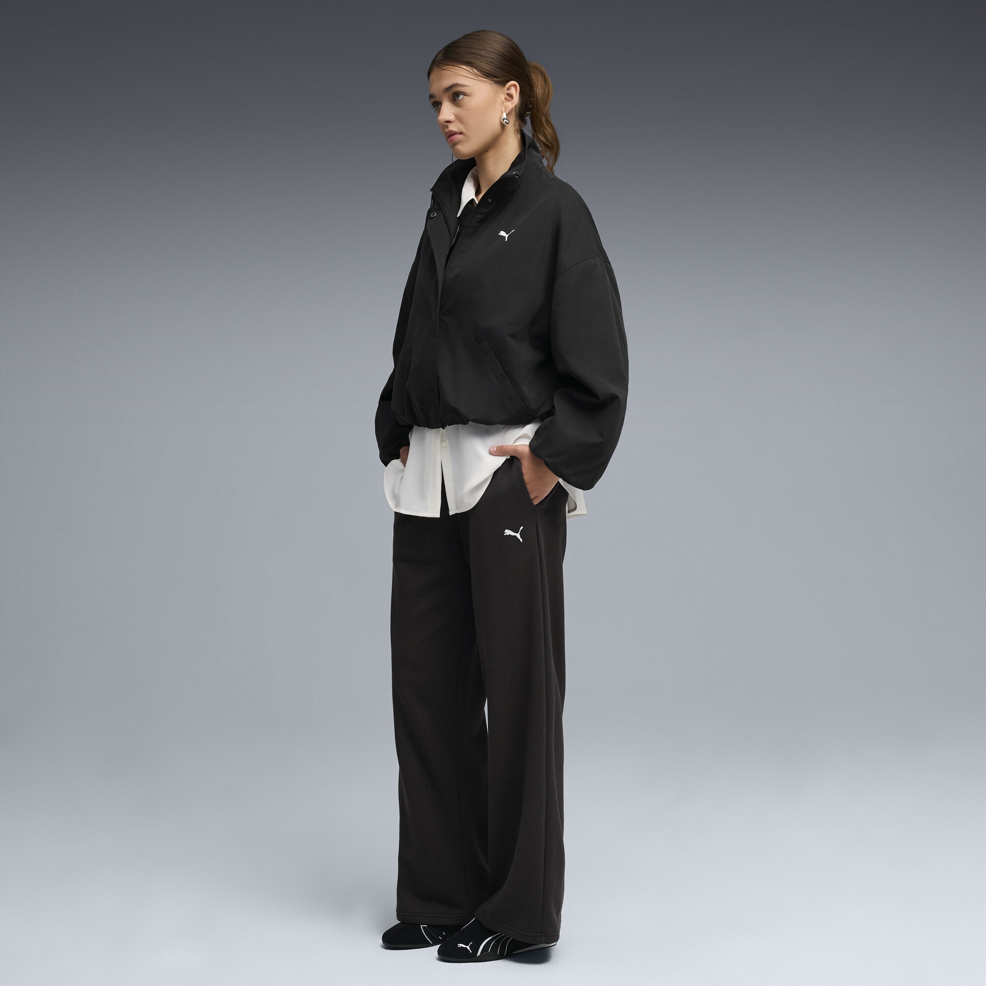 PUMA Style jack voor Dames, Zwart, Maat M thumbnail 4