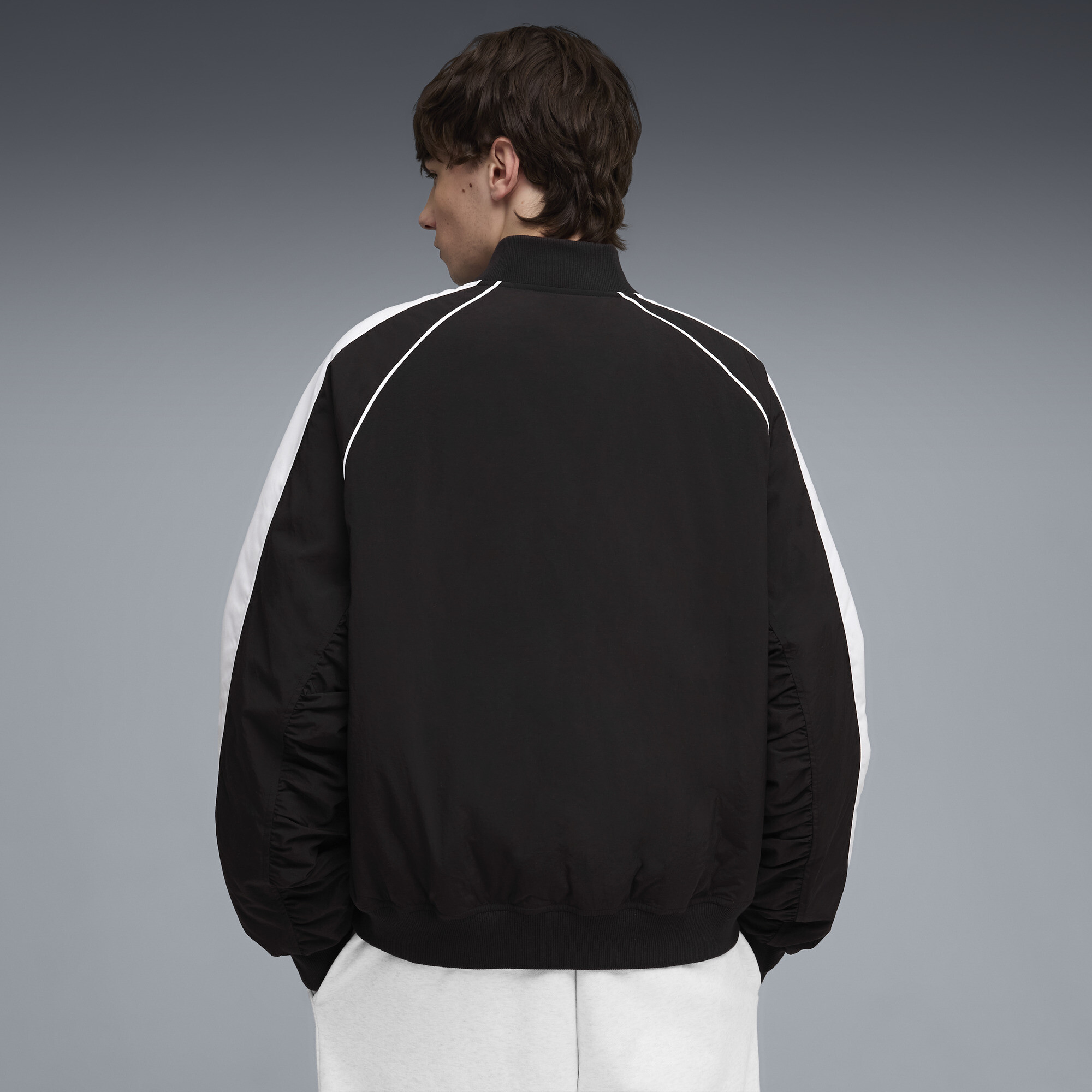 PUMA T7 uniseks bomberjack, Zwart, Maat XS thumbnail 5