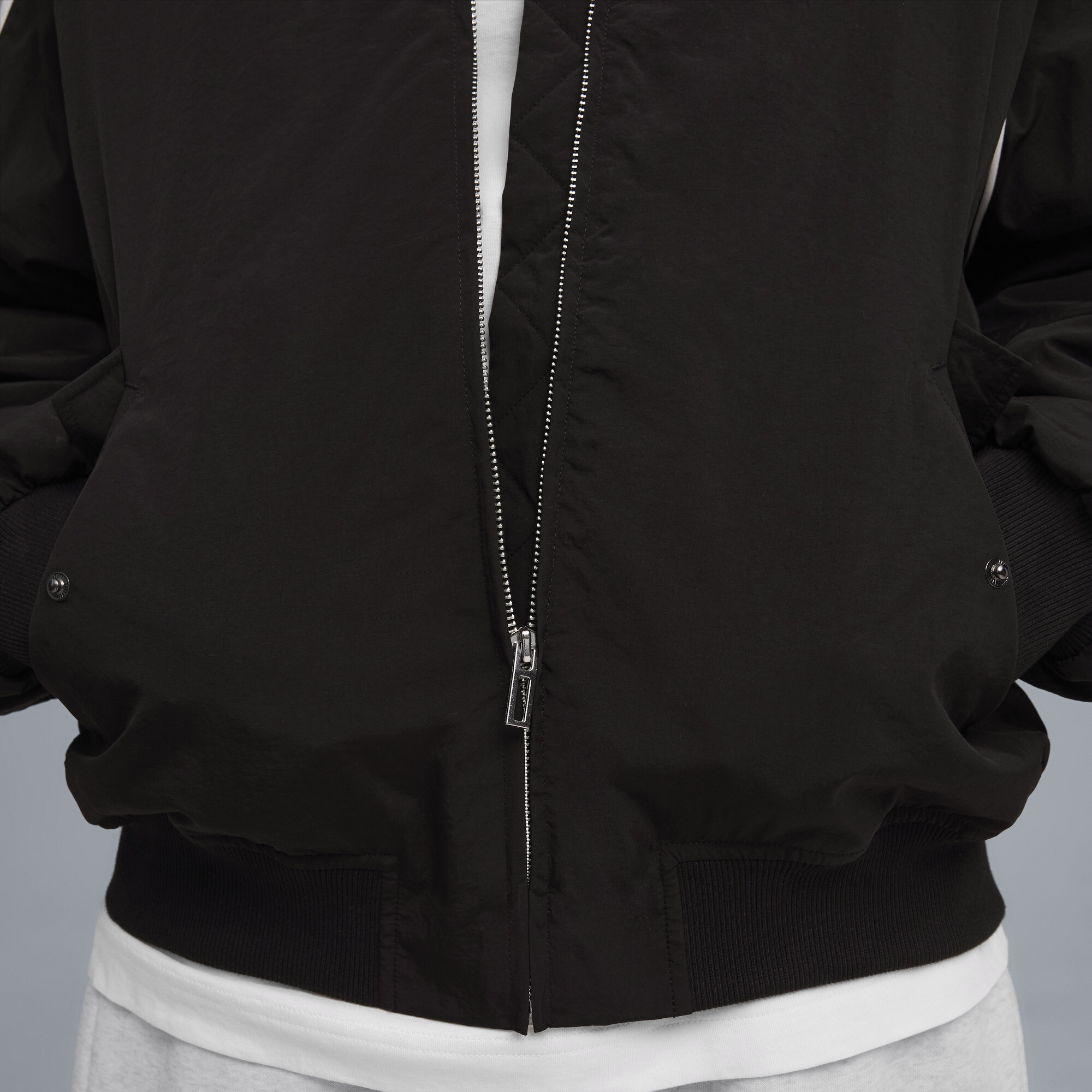 PUMA T7 uniseks bomberjack, Zwart, Maat XS thumbnail 4