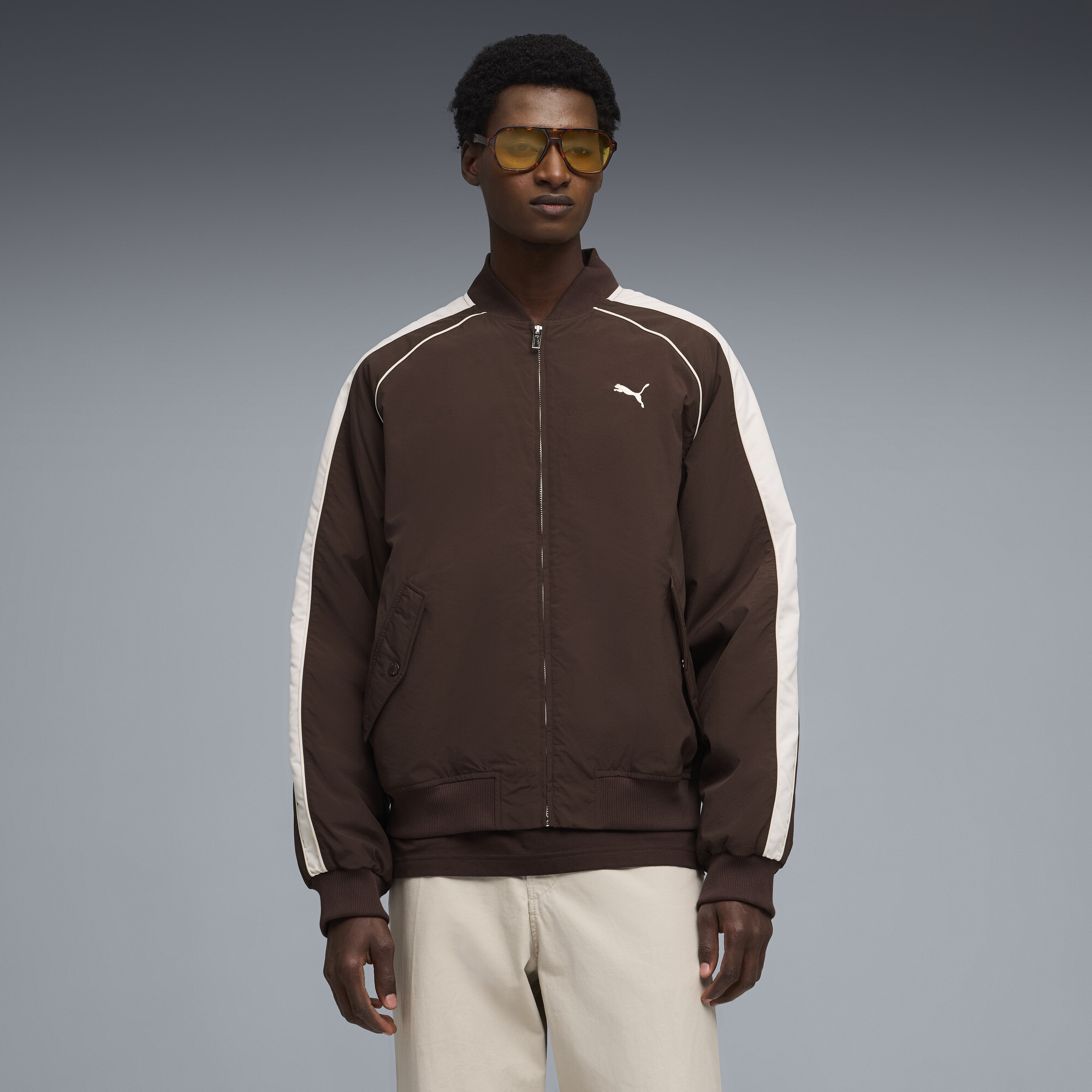 Бомбер T7 Bomber Jacket Unisex | Цвет: Коричневый | Chocolate