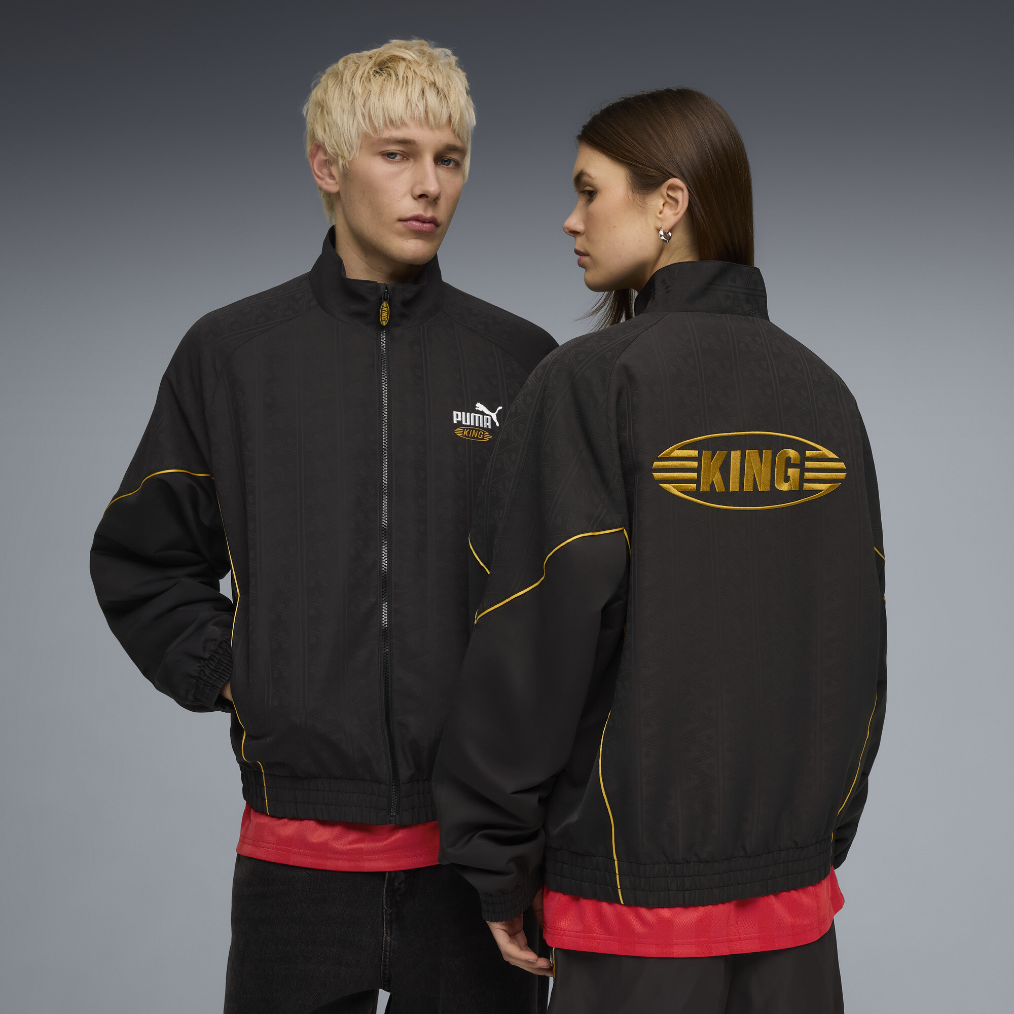 PUMA KING Men's Track Jacket in Black, Size XXL