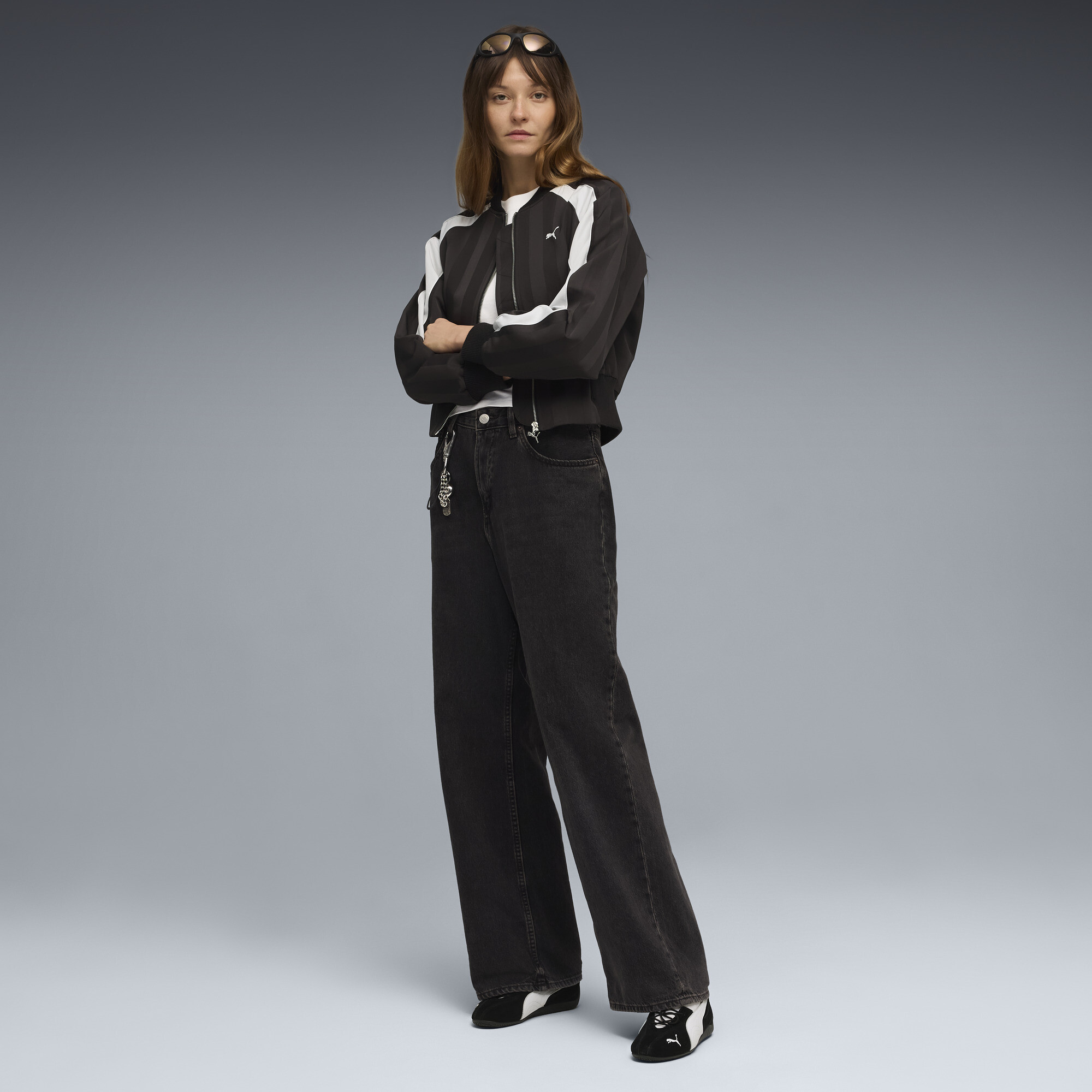 FUTURE.PUMA.ARCHIVE oversized jack voor Dames, Zwart, Maat L thumbnail 4