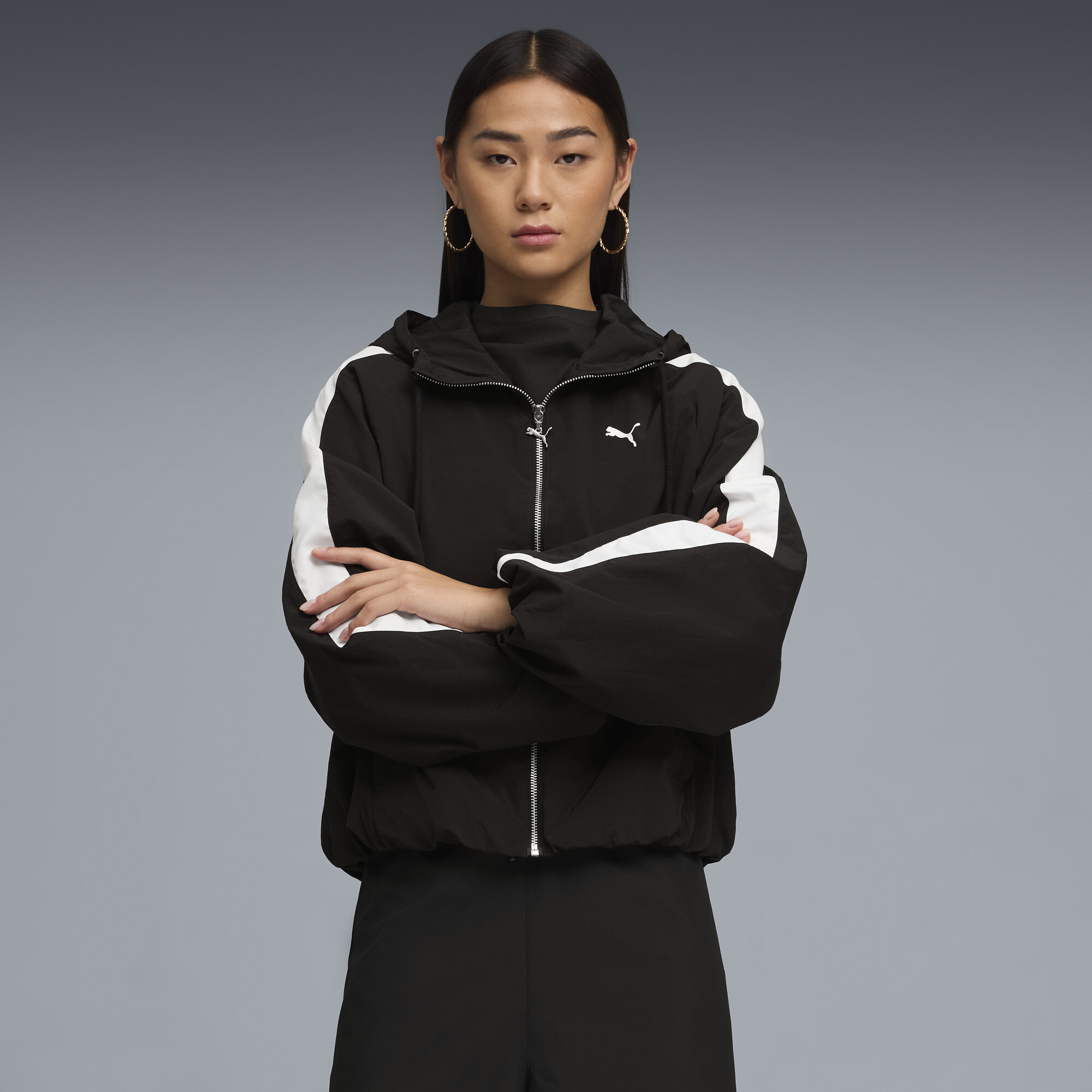 PUMA T7 jack voor Dames, Zwart, Maat XS