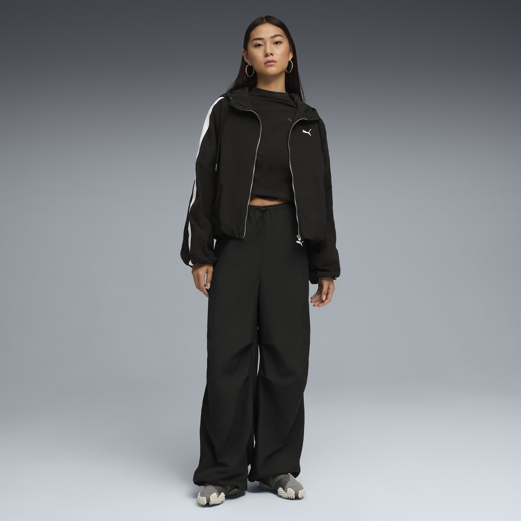 PUMA T7 jack voor Dames, Zwart, Maat XS thumbnail 4