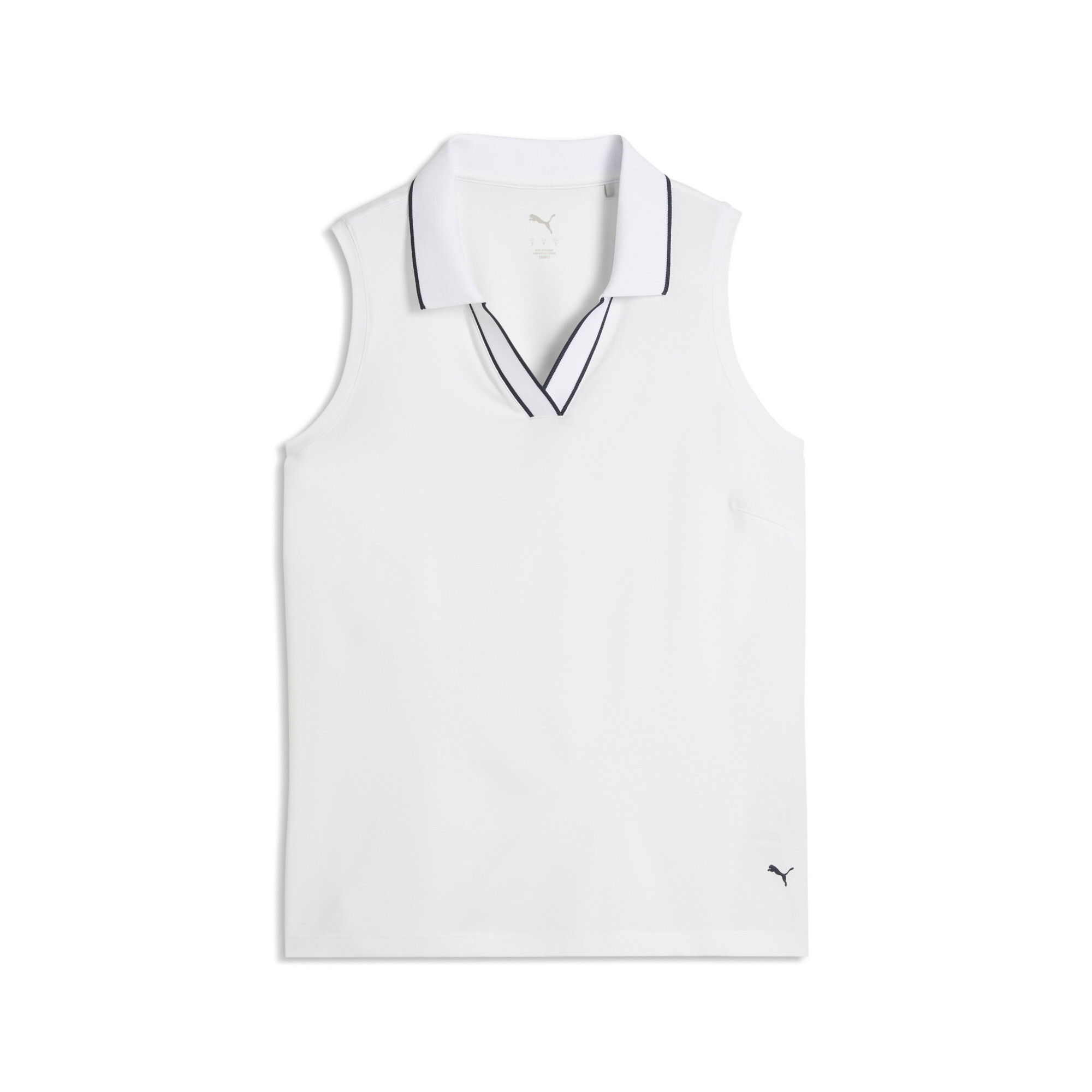 PUMA CLOUDSPUN Essentials mouwloze polo voor Dames, Wit, Maat S