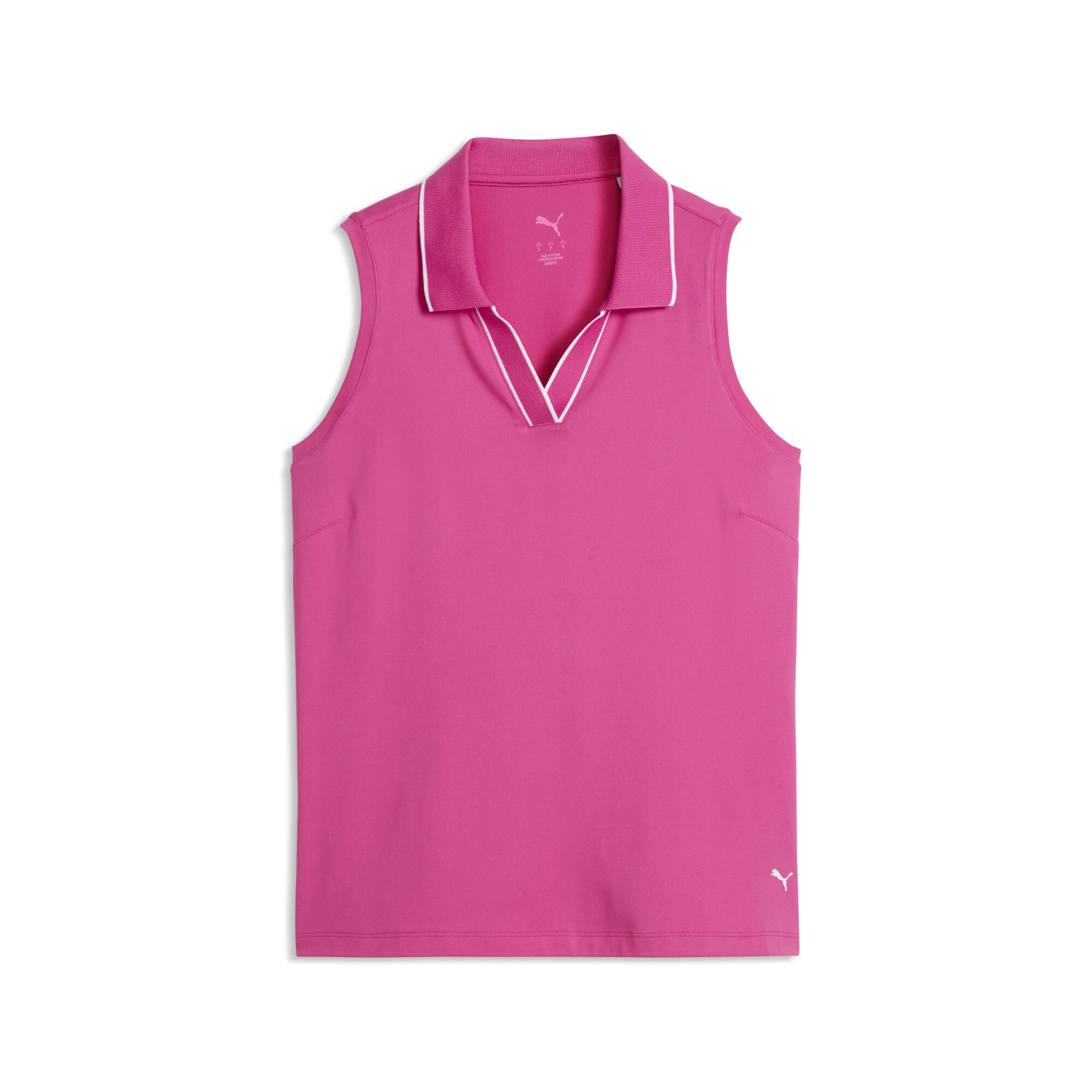 PUMA CLOUDSPUN Essentials mouwloze polo voor Dames, Roze, Maat L