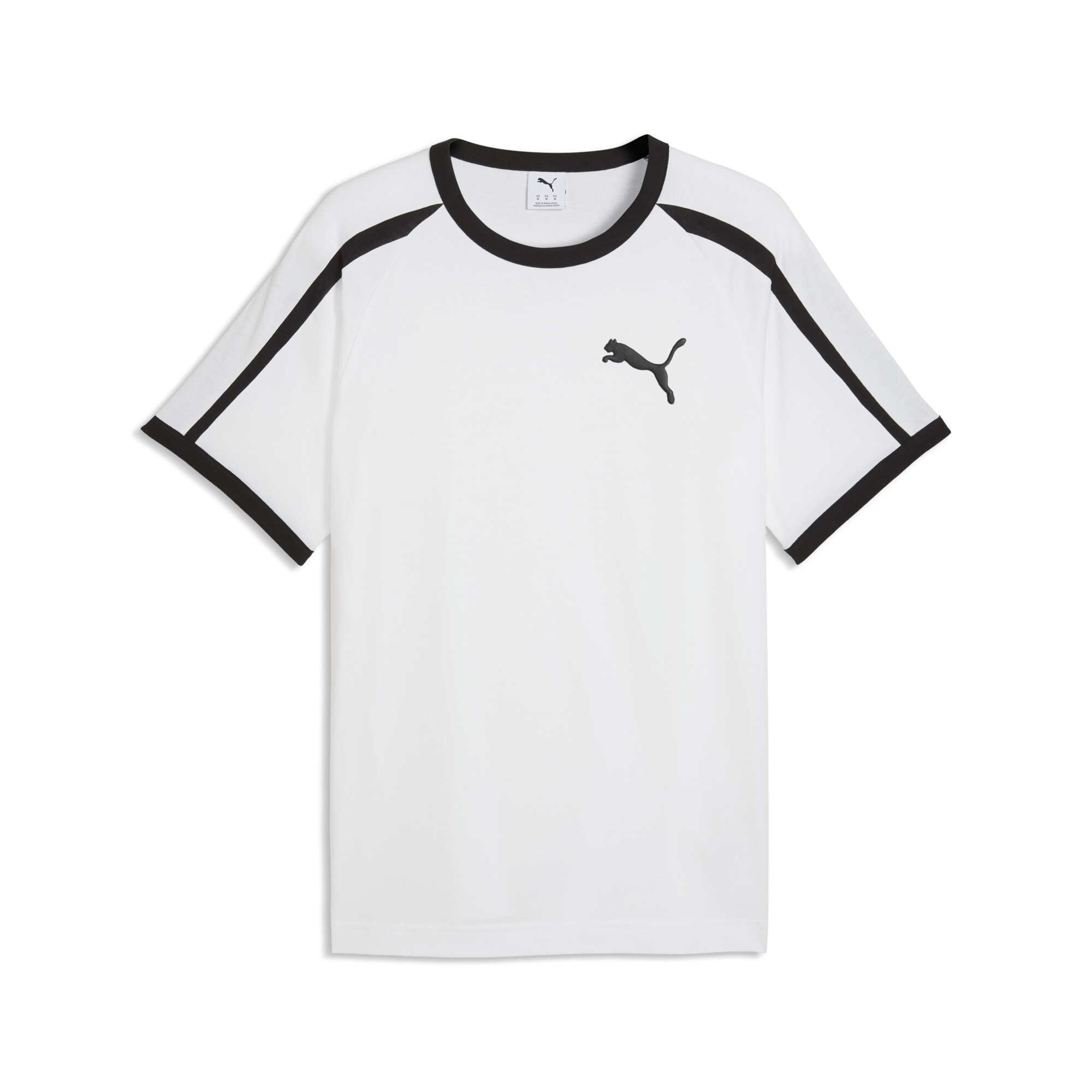 PUMA T7 Big Cat Ringer T-shirt voor Heren, Wit, Maat XL thumbnail 3