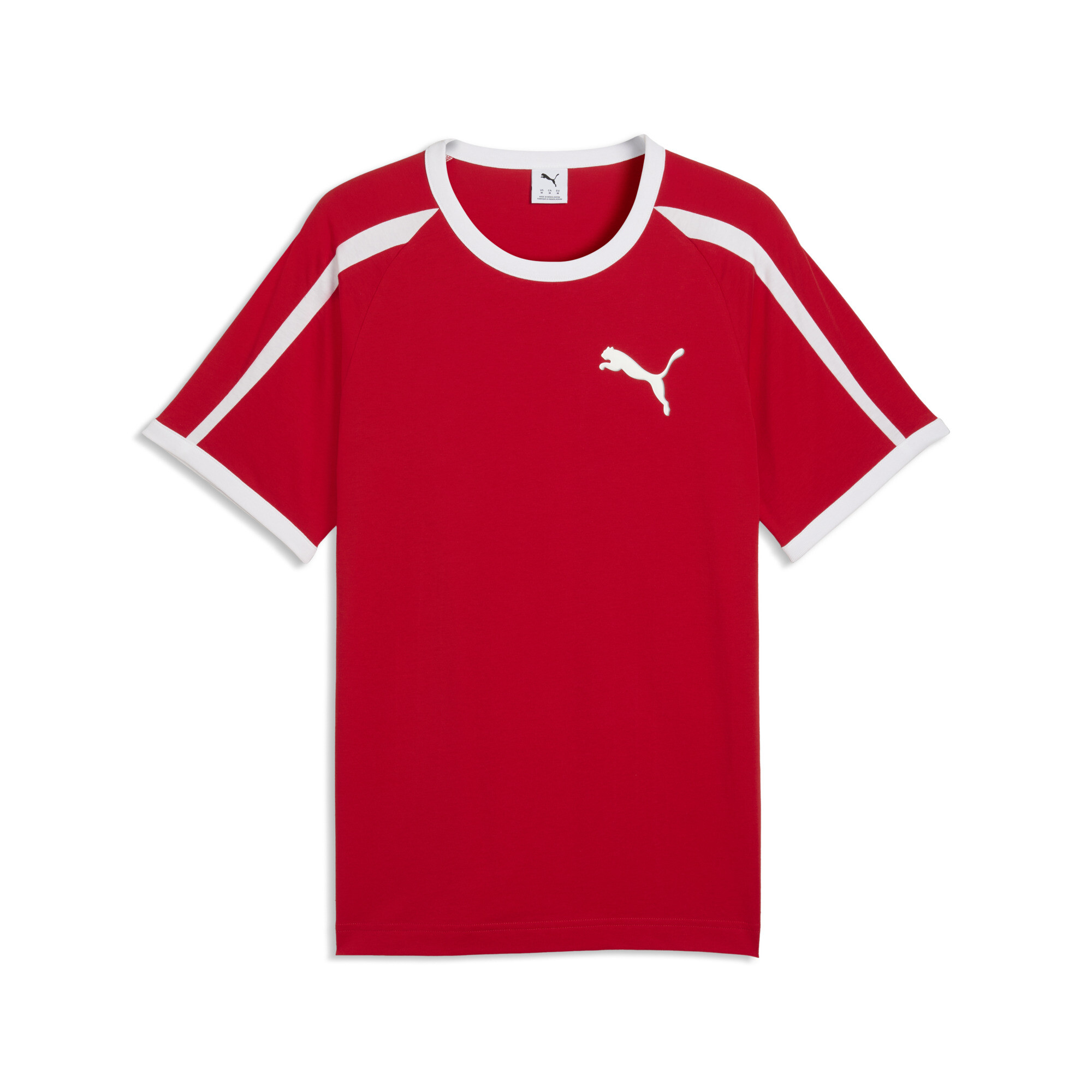 PUMA T7 Big Cat Ringer T-shirt voor Heren, Rood, Maat S thumbnail 3