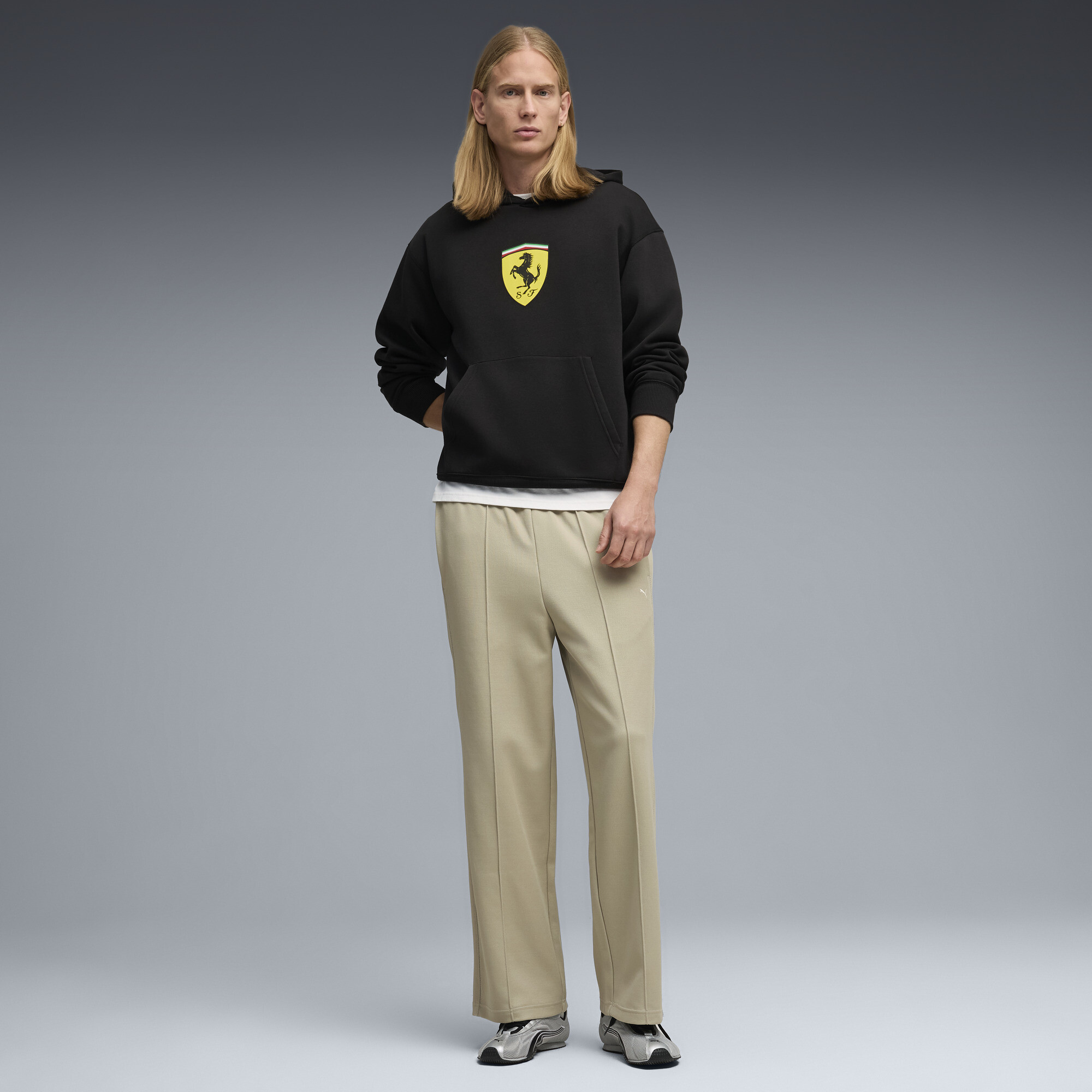 PUMA Scuderia Ferrari Shield hoodie voor Heren, Zwart, Maat M thumbnail 2