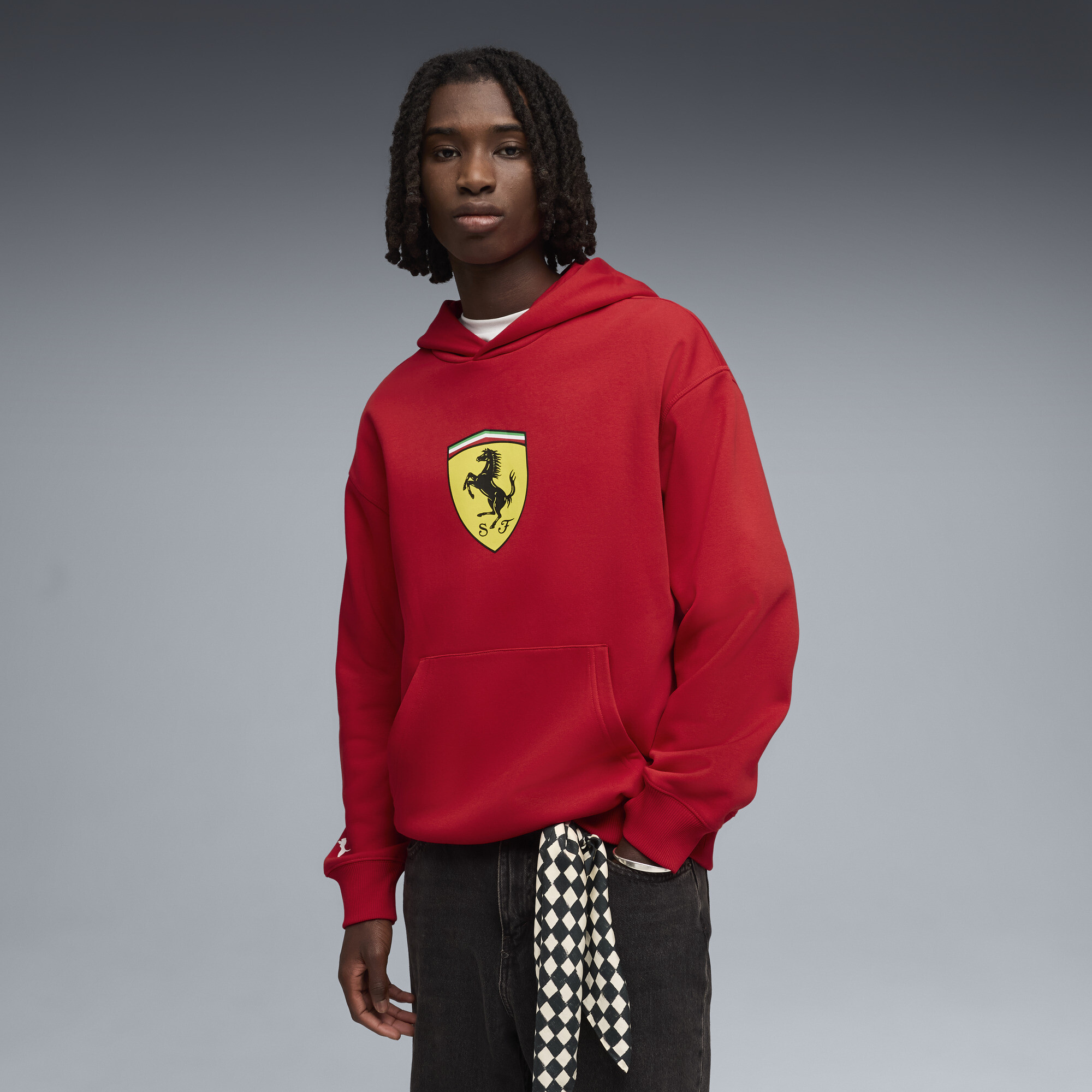 PUMA Scuderia Ferrari Shield hoodie voor Heren, Rood, Maat M thumbnail 4