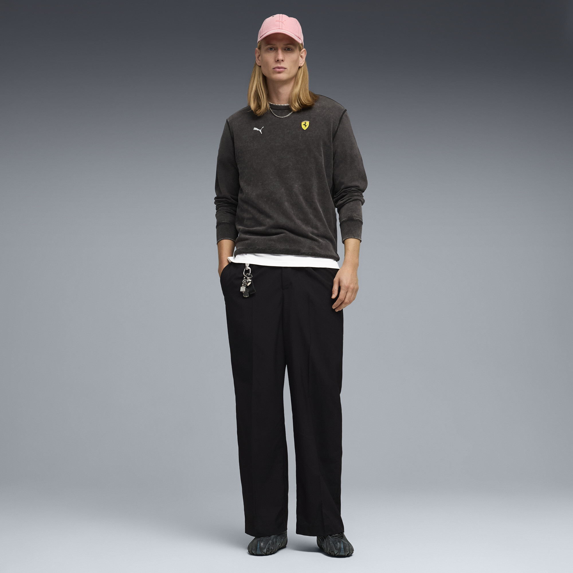 PUMA Scuderia Ferrari Graphic sweatshirt met ronde hals voor Heren, Zwart, Maat L thumbnail 2