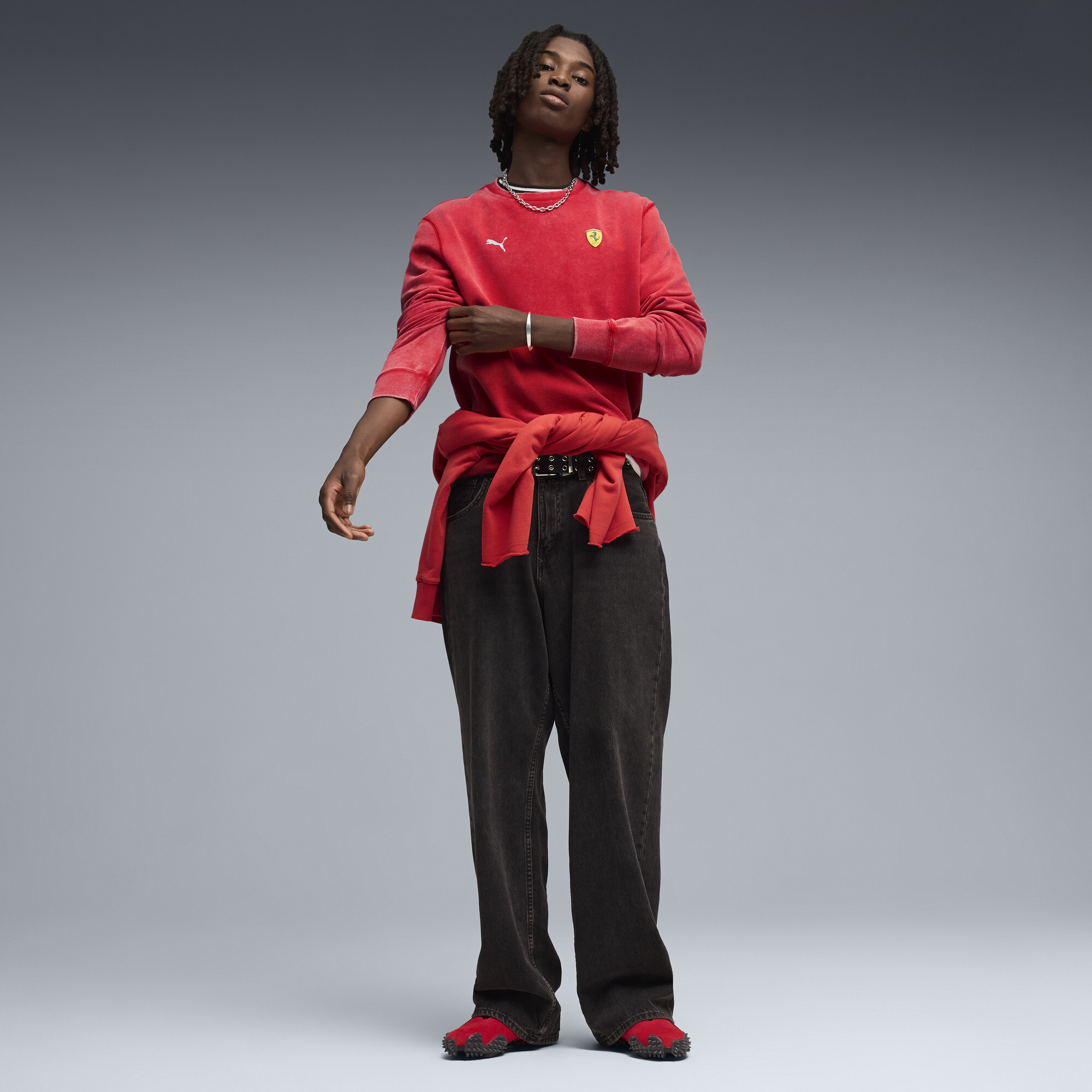 PUMA Scuderia Ferrari Graphic sweatshirt met ronde hals voor Heren, Rood, Maat S thumbnail 2