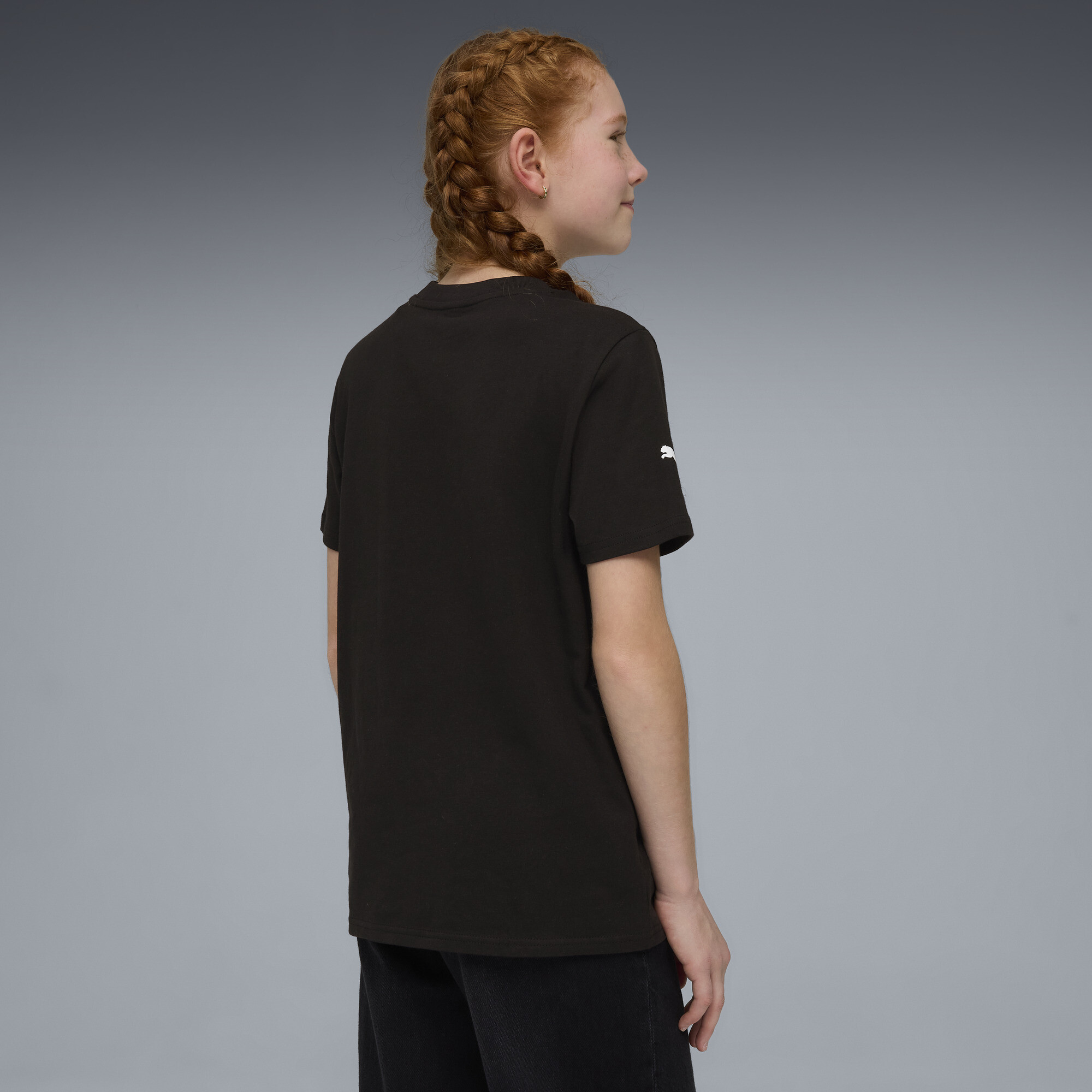 PUMA Scuderia Ferrari T-shirt met gekleurd schild, Zwart, Maat 7-8Y thumbnail 2