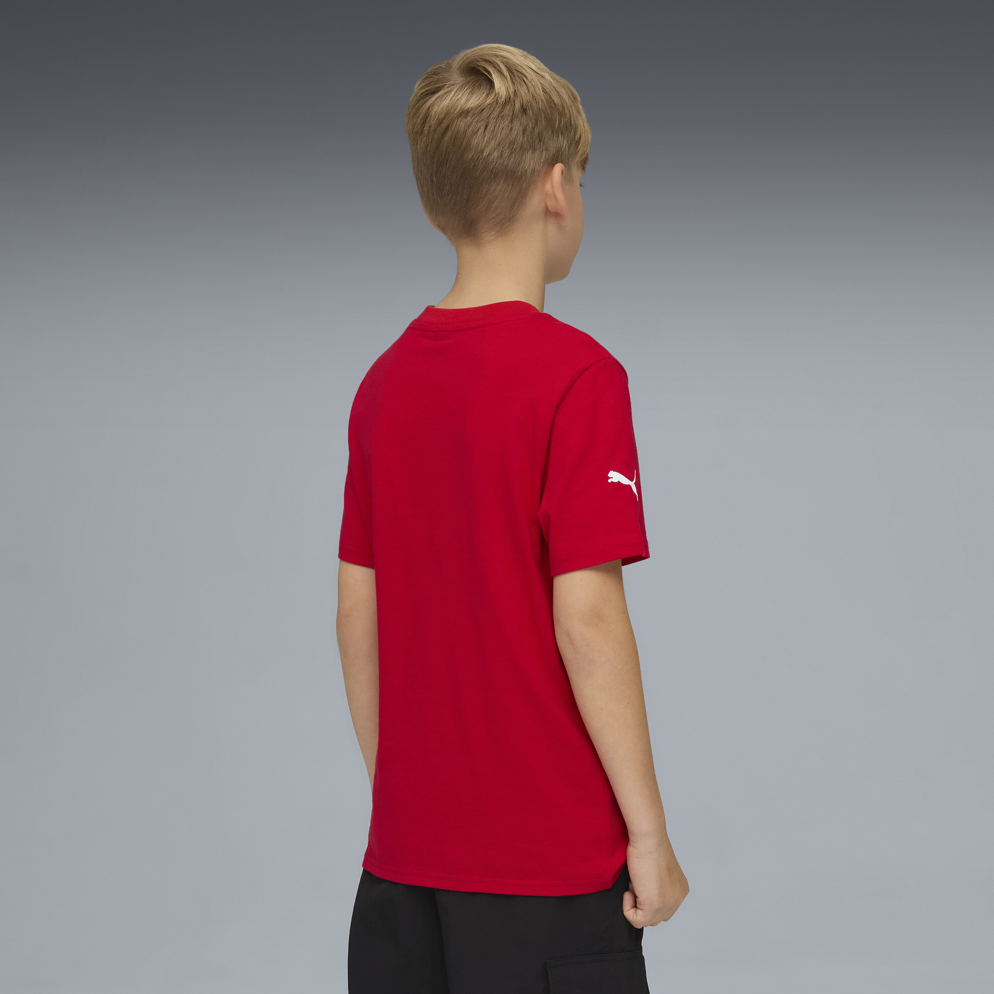 PUMA Scuderia Ferrari T-shirt met gekleurd schild, Rood, Maat 5-6Y thumbnail 2