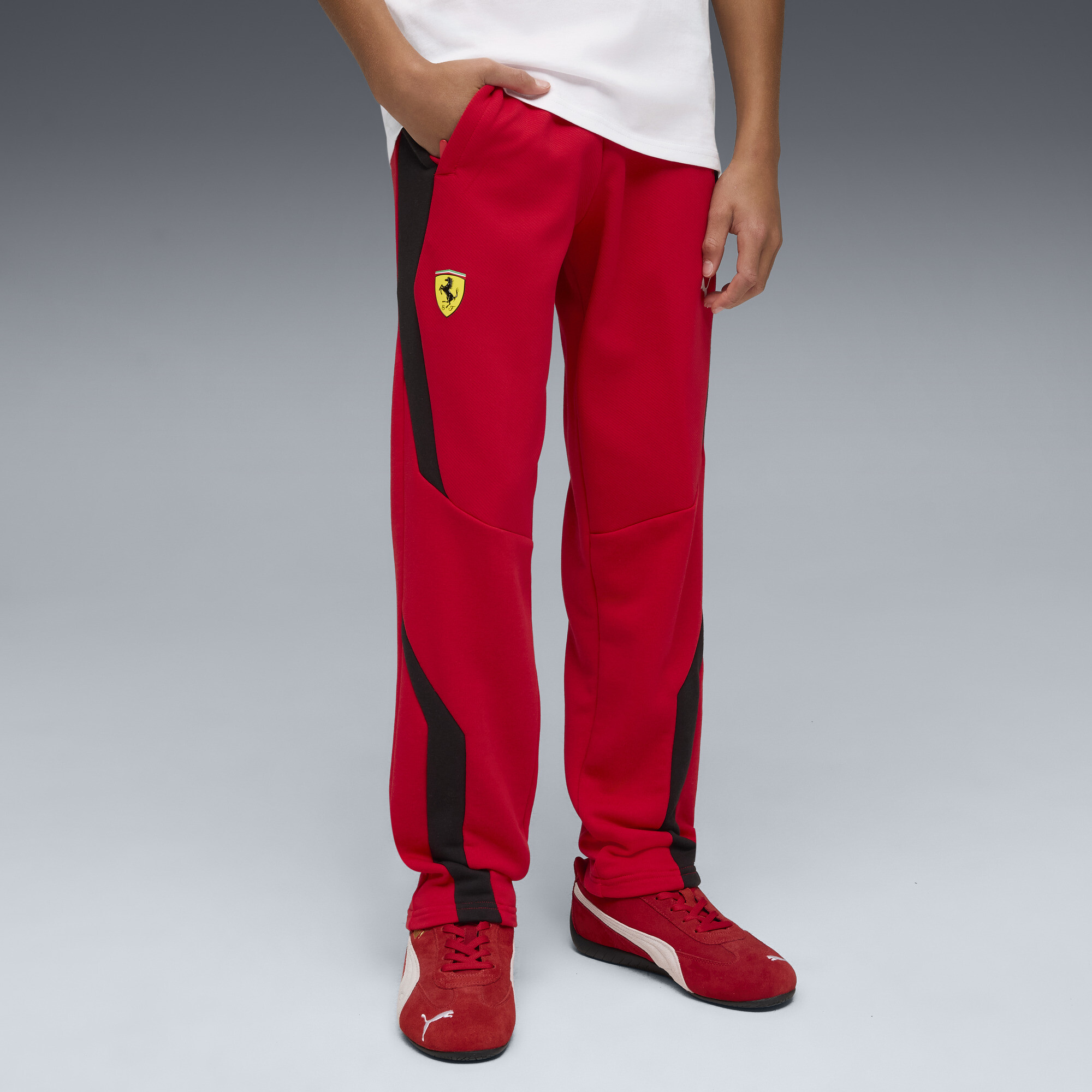 PUMA Scuderia Ferrari broek, Rood, Maat 13-14Y thumbnail 4