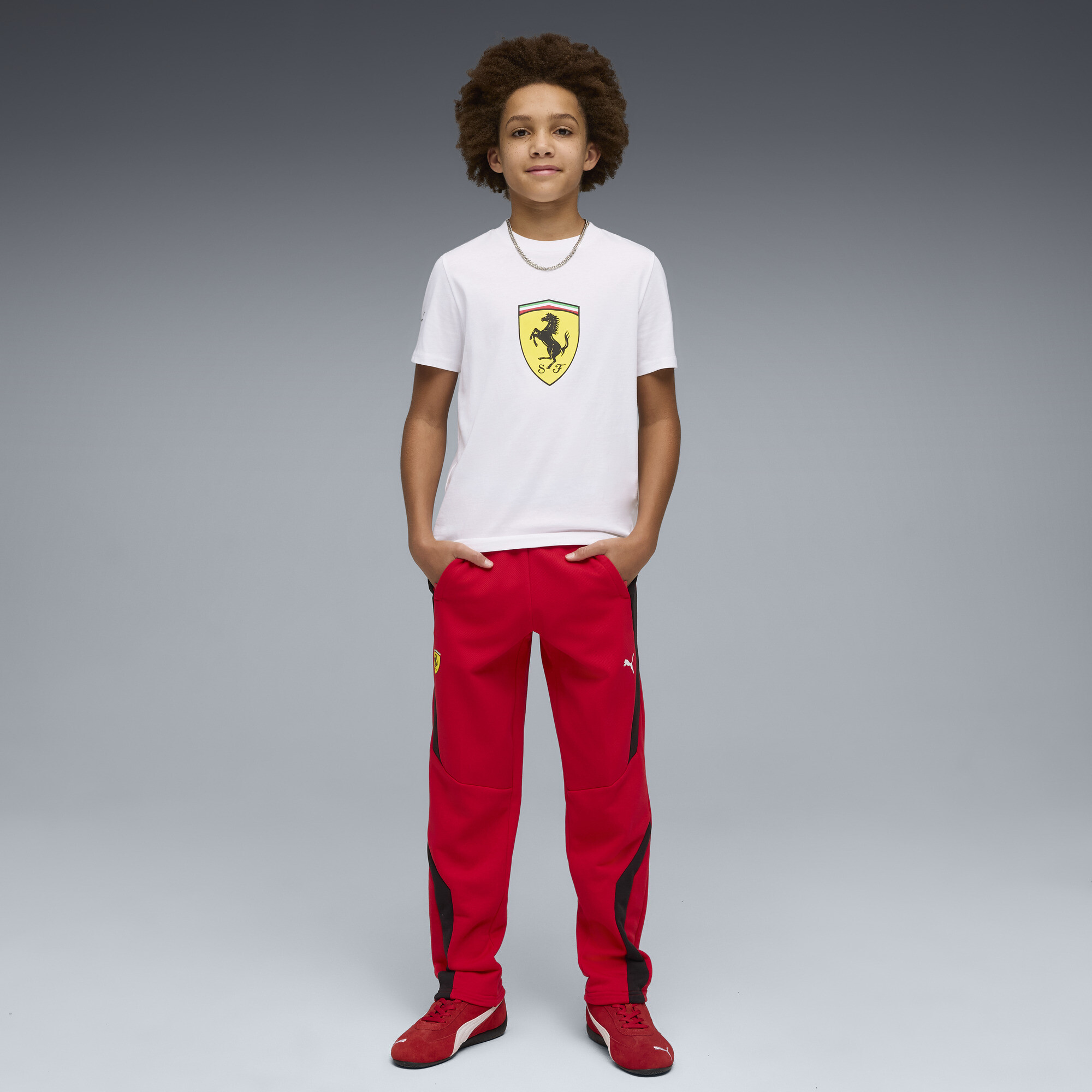 PUMA Scuderia Ferrari broek, Rood, Maat 13-14Y thumbnail 2