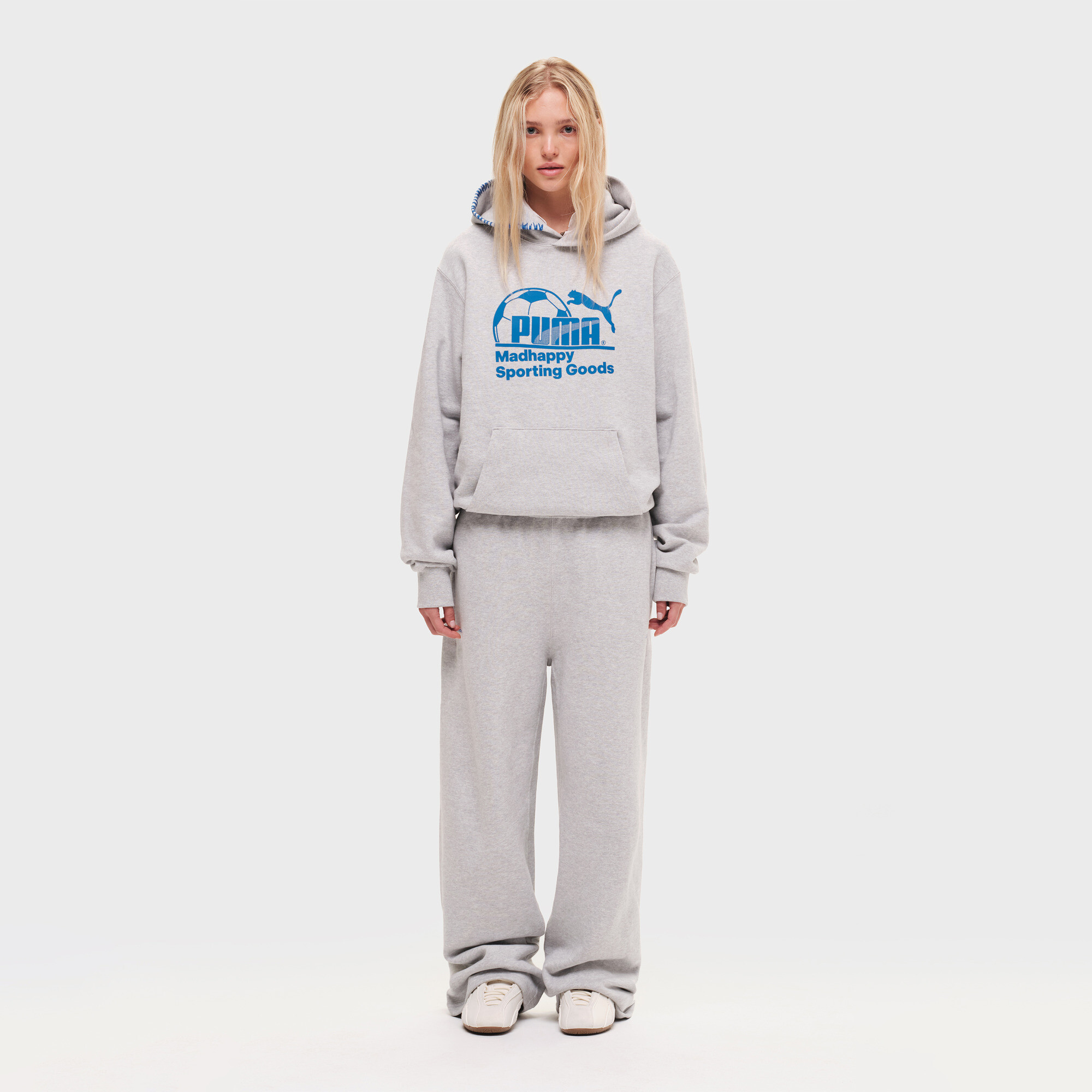 Puma X Madhappy Fleece Hoodie In Gray