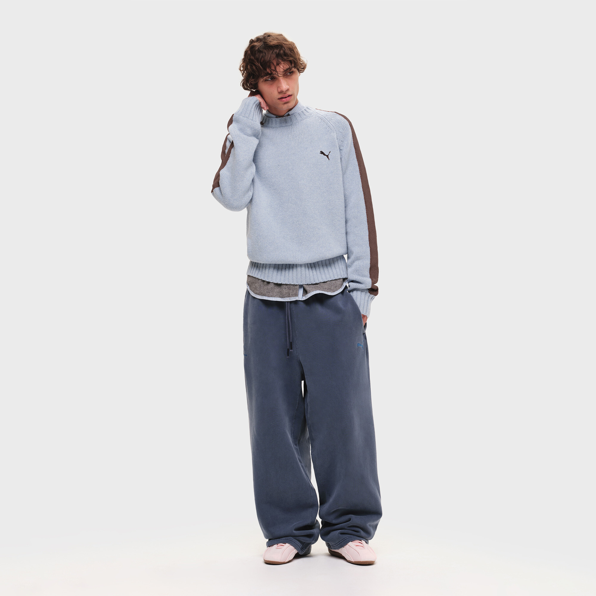 Puma X Madhappy Fleece Straight Leg Sweatpants In Blue