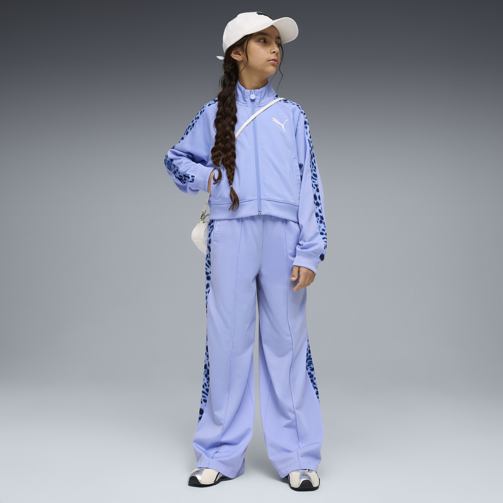 PUMA T7 Animal relaxed trainingsjack voor Dames, Maat 9-10Y thumbnail 4