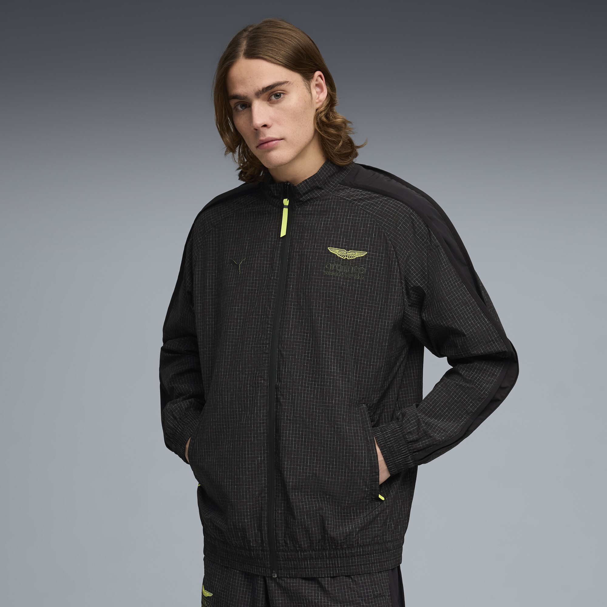PUMA x ASTON MARTIN ARAMCO F1® TEAM T7 trainingsjack voor Heren, Zwart, Maat XL