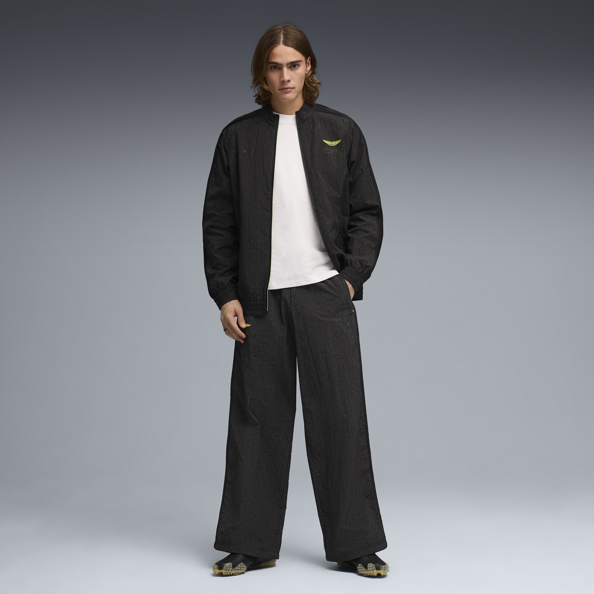 PUMA x ASTON MARTIN ARAMCO F1® TEAM T7 trainingsjack voor Heren, Zwart, Maat M thumbnail 4