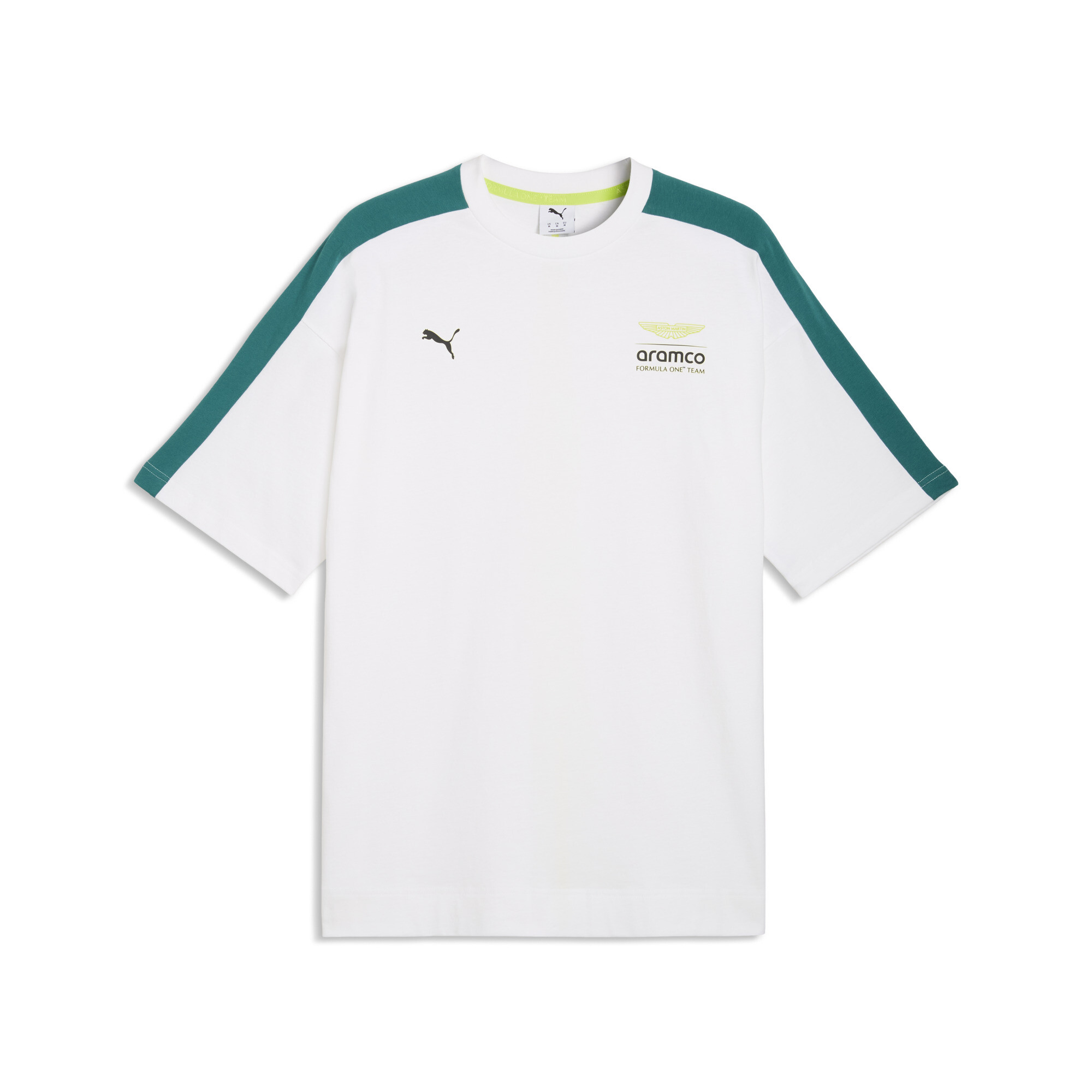 PUMA x ASTON MARTIN ARAMCO F1® TEAM T7 T-shirt voor Heren, Wit, Maat M