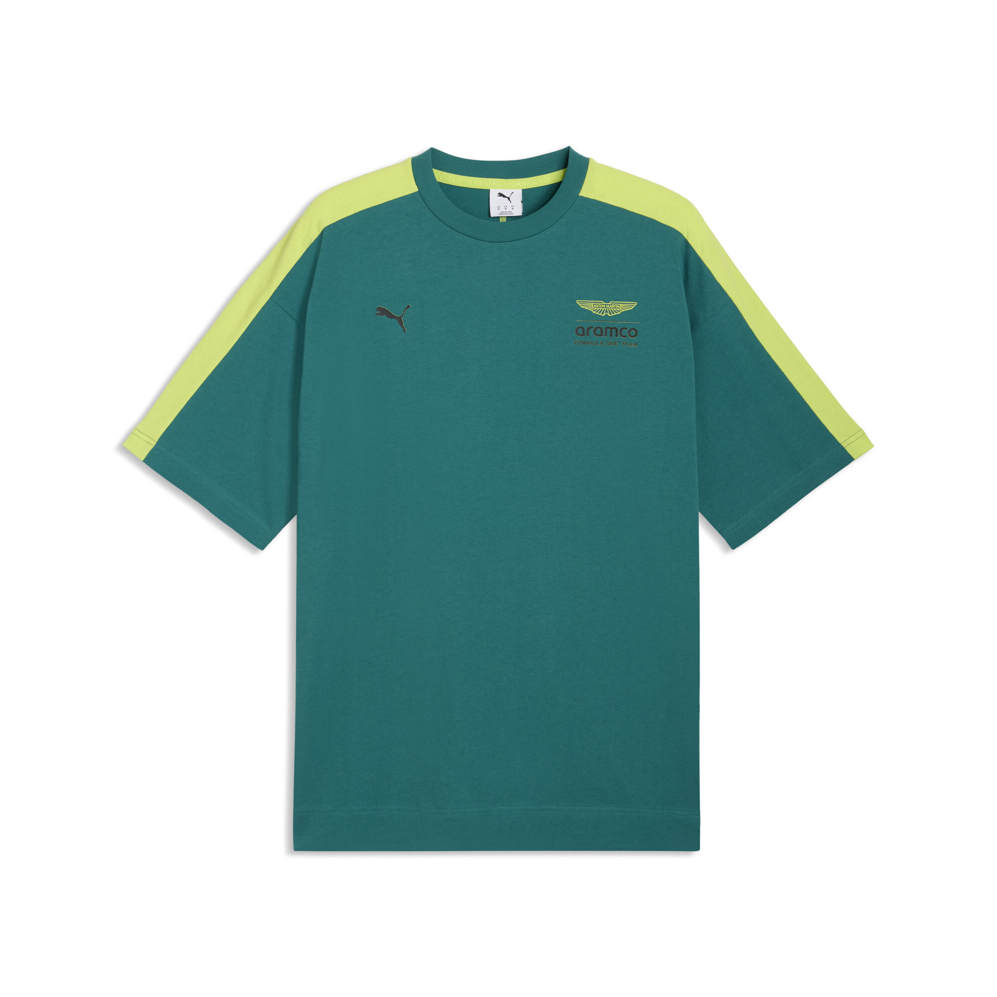 PUMA x ASTON MARTIN ARAMCO F1® TEAM T7 T-shirt voor Heren, Groen, Maat S