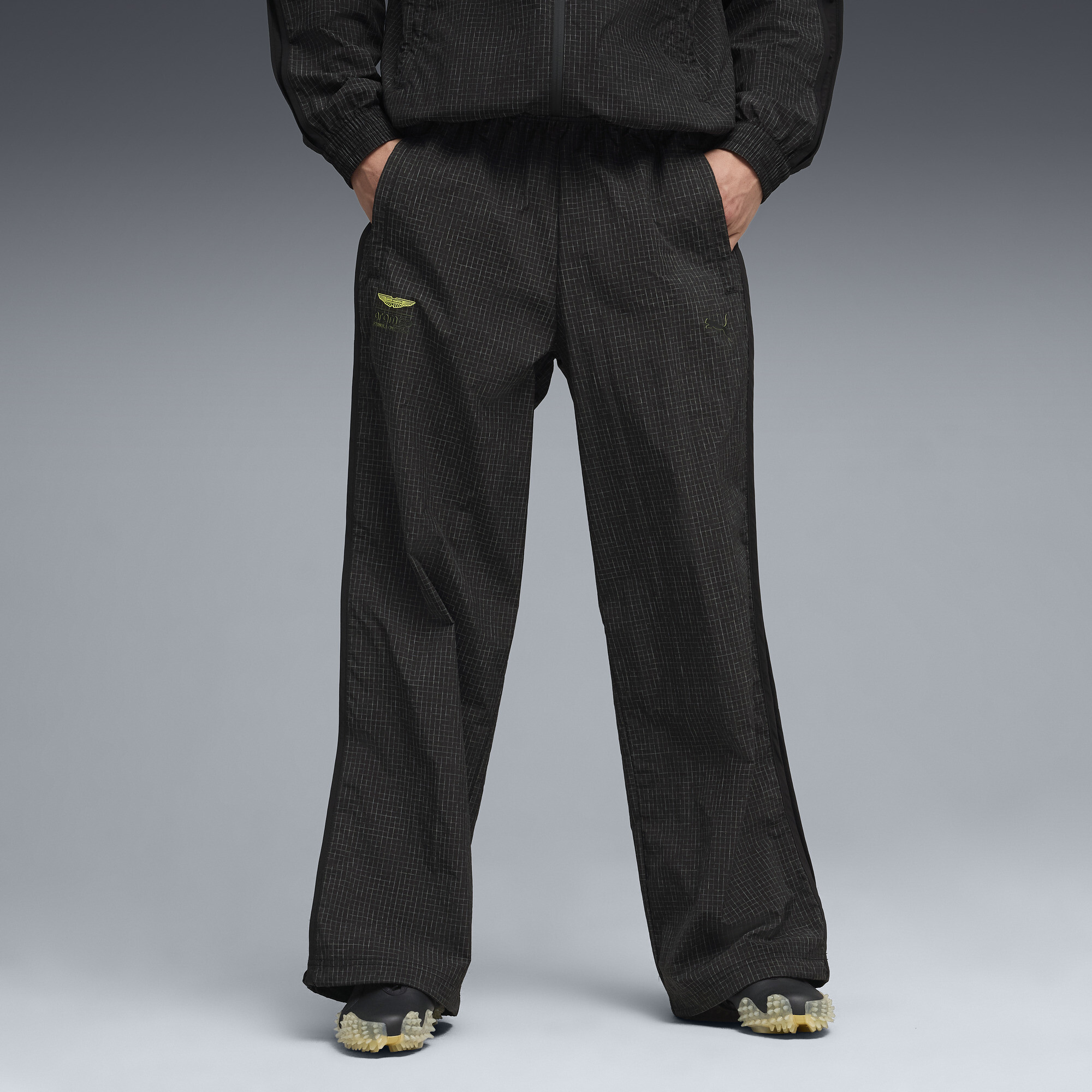 PUMA x ASTON MARTIN ARAMCO F1® TEAM Lifestyle T7 oversized broek voor Heren, Zwart, Maat M thumbnail 4