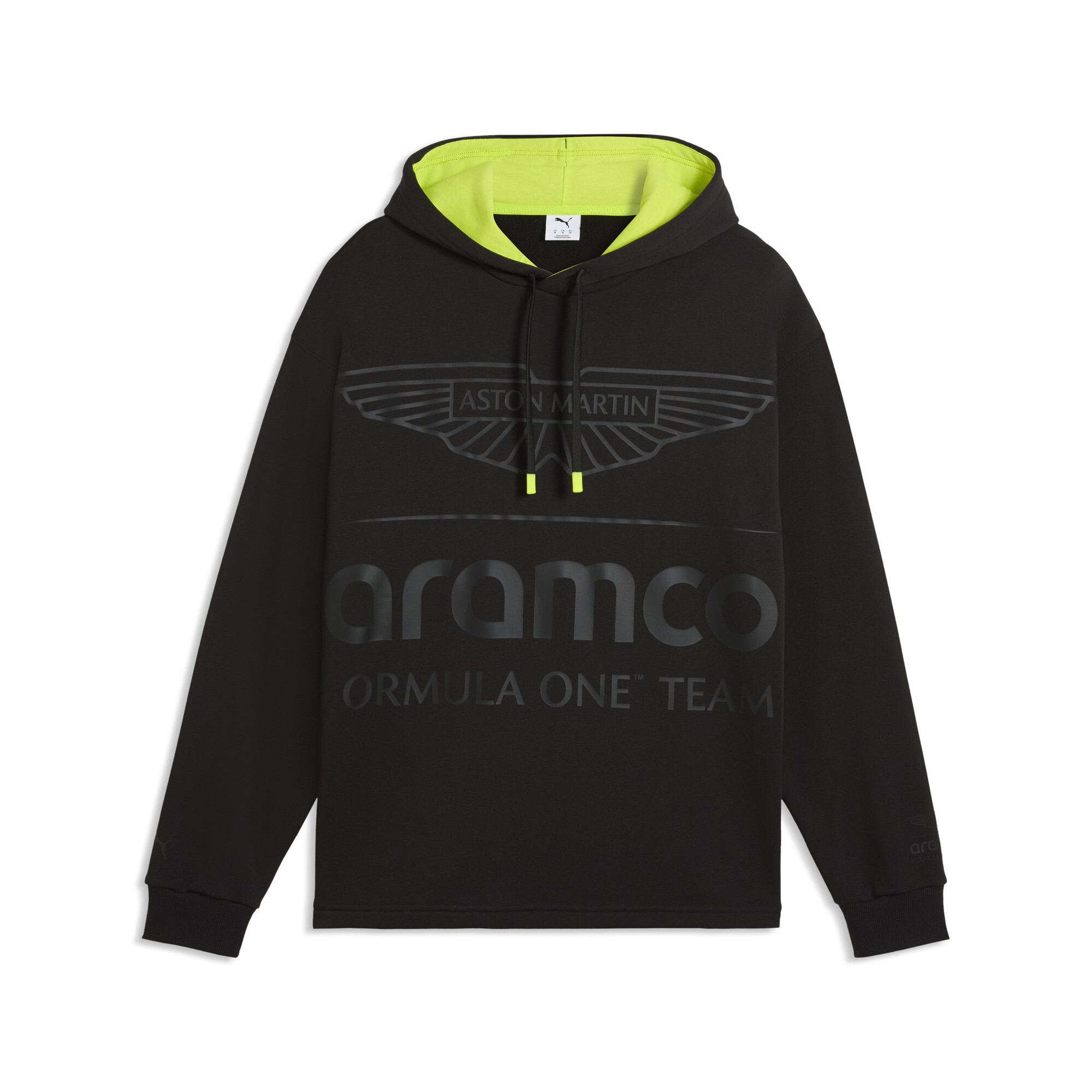 PUMA x ASTON MARTIN ARAMCO F1Â® TEAM relaxte hoodie voor Heren, Zwart, Maat L