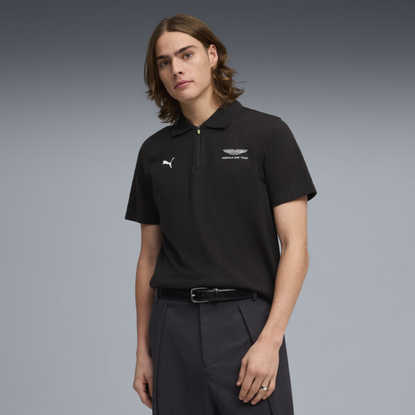 Remera polo PUMA x ASTON MARTIN ARAMCO F1® TEAM para Hombre En Negro