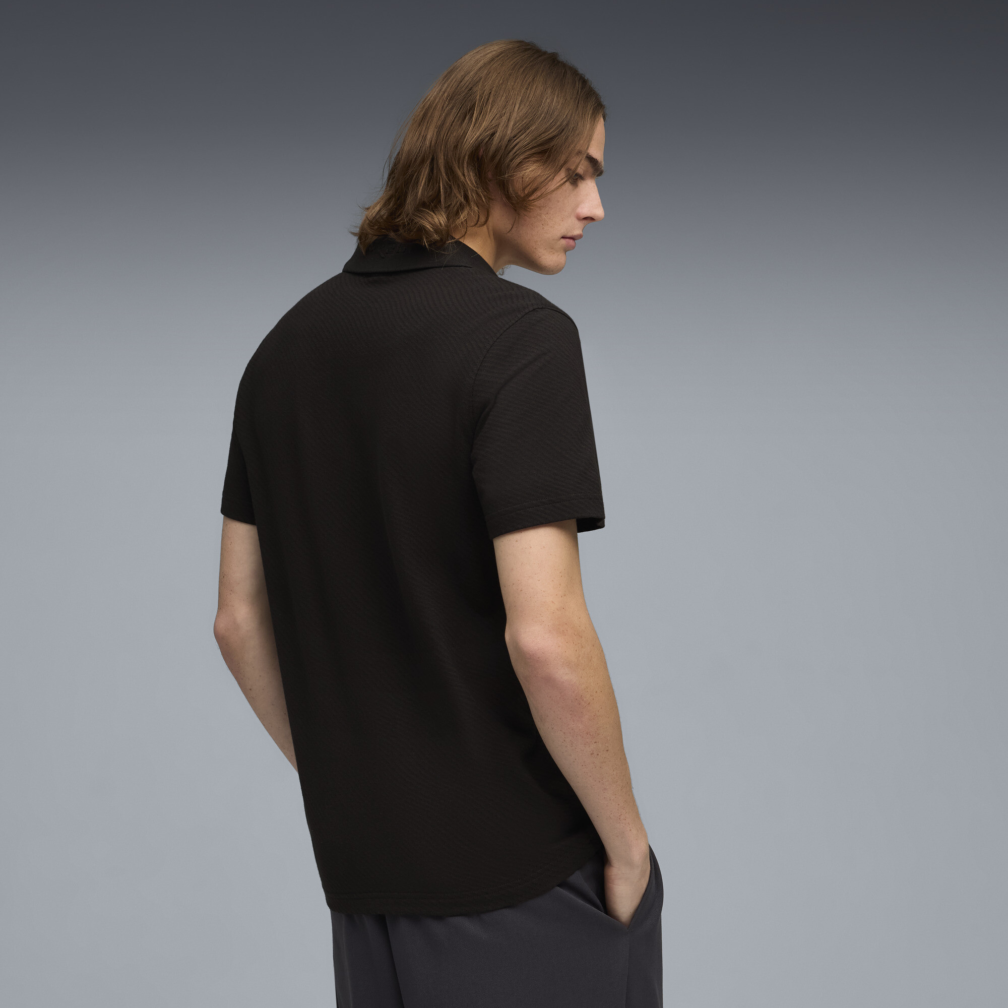 PUMA x ASTON MARTIN ARAMCO F1Â® TEAM jacquard polo voor Heren, Zwart, Maat M thumbnail 5