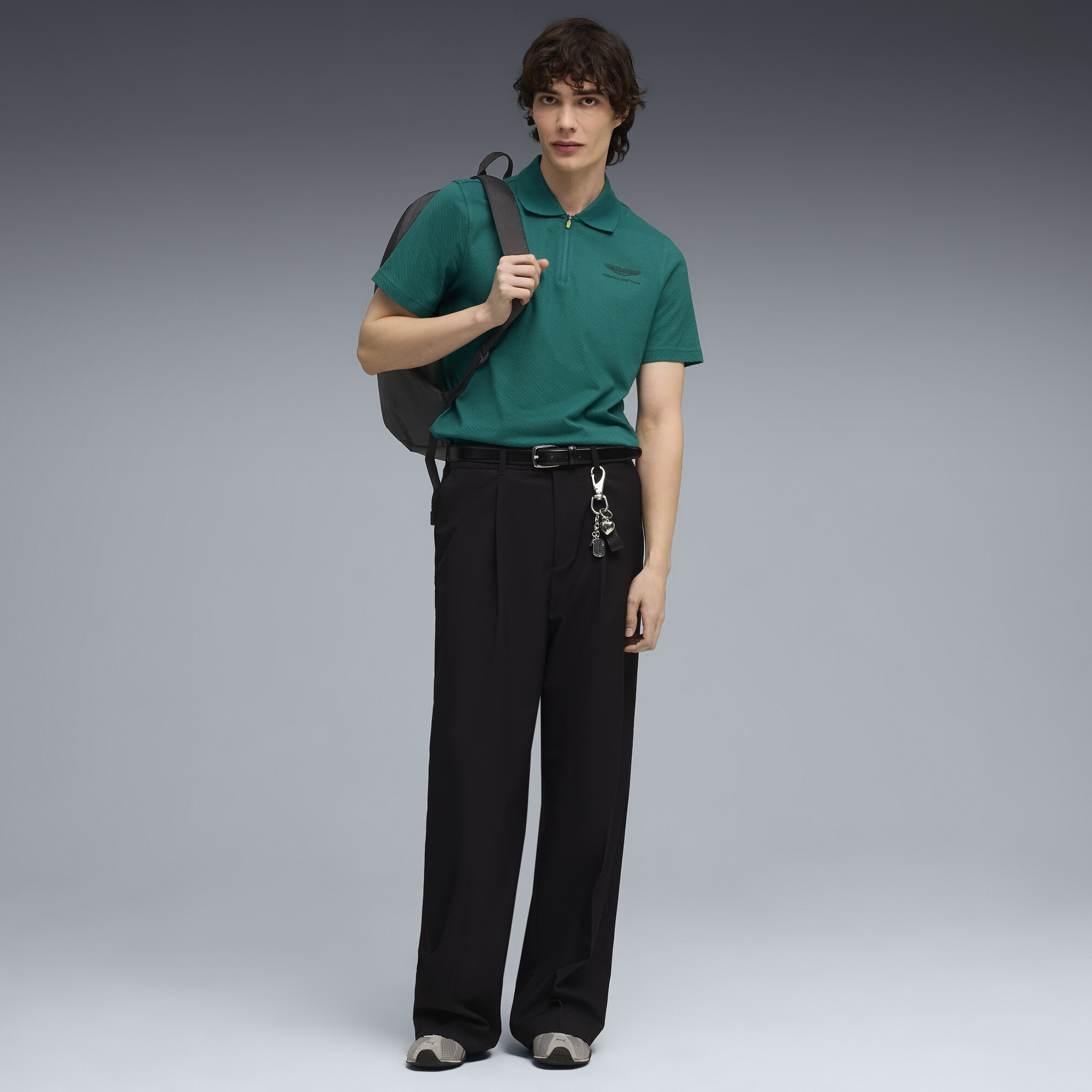 PUMA x ASTON MARTIN ARAMCO F1Â® TEAM jacquard polo voor Heren, Groen, Maat XL thumbnail 4